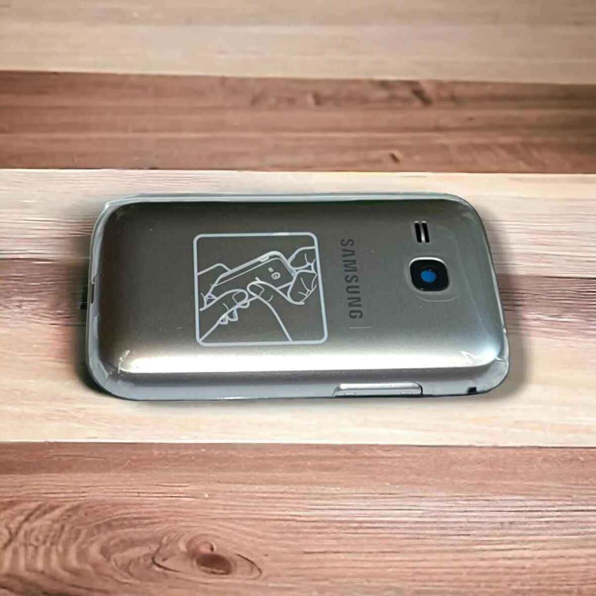 Samsung C3312 Kasa Samsung Galaxy C3312 Uyumlu Siyah Renk Orta Kasa Ön Arka Kapak Tuş Takımı 