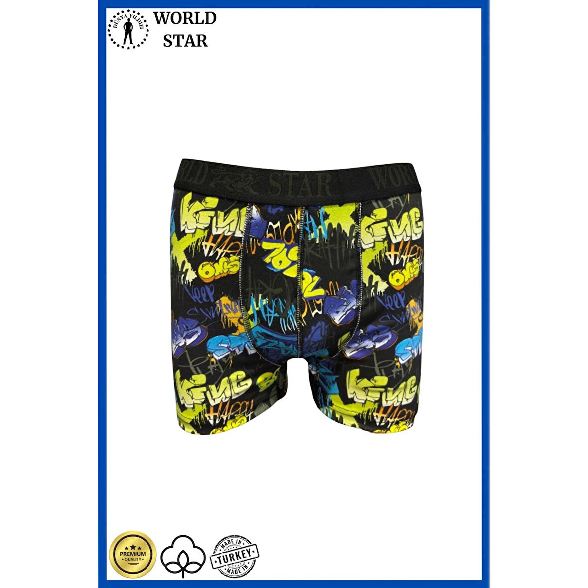 MARSiLYAN- Likralı Pamuklu Renkli Erkek Boxer