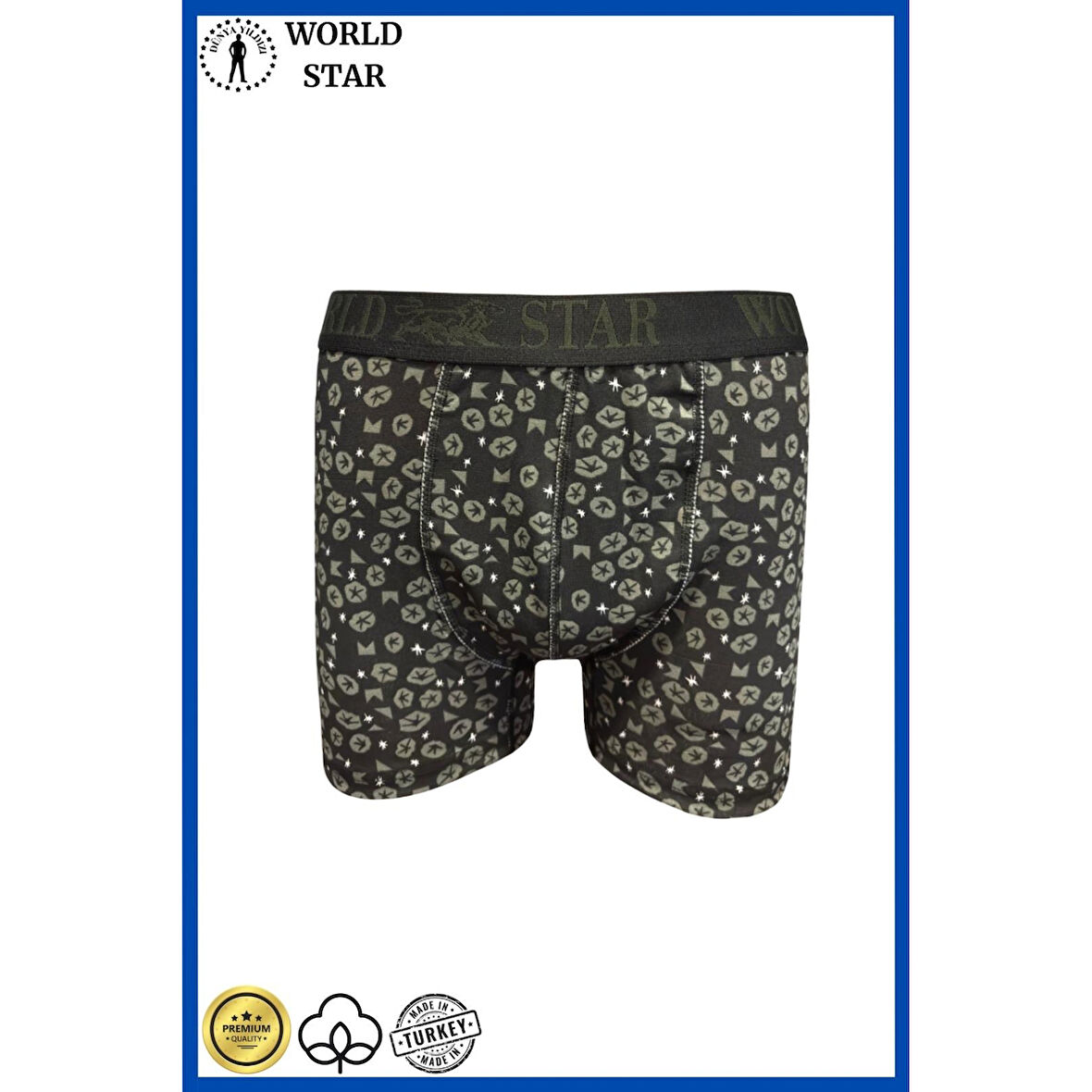 Likralı Pamuklu Renkli Erkek Boxer