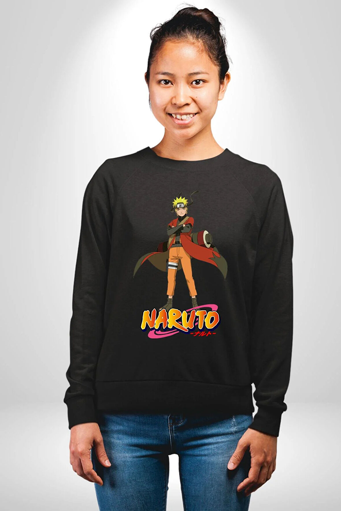 Naruto Orochimaru Anime Kadın Erkek Siyah Sweatshirt 