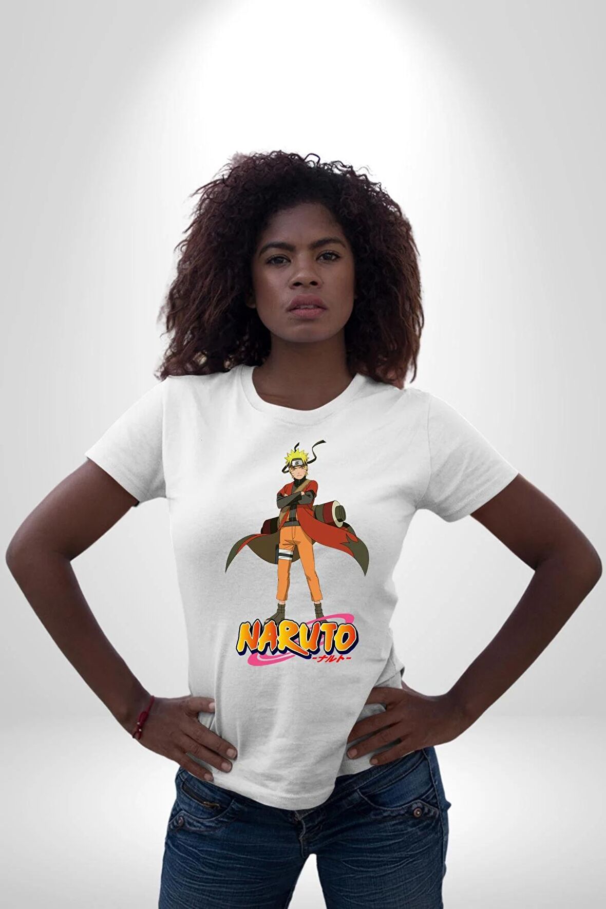 Naruto Orochimaru Anime Kadın Erkek Unisex Beyaz Organik Baskılı T-Shirt Penye Yüksek Kalite