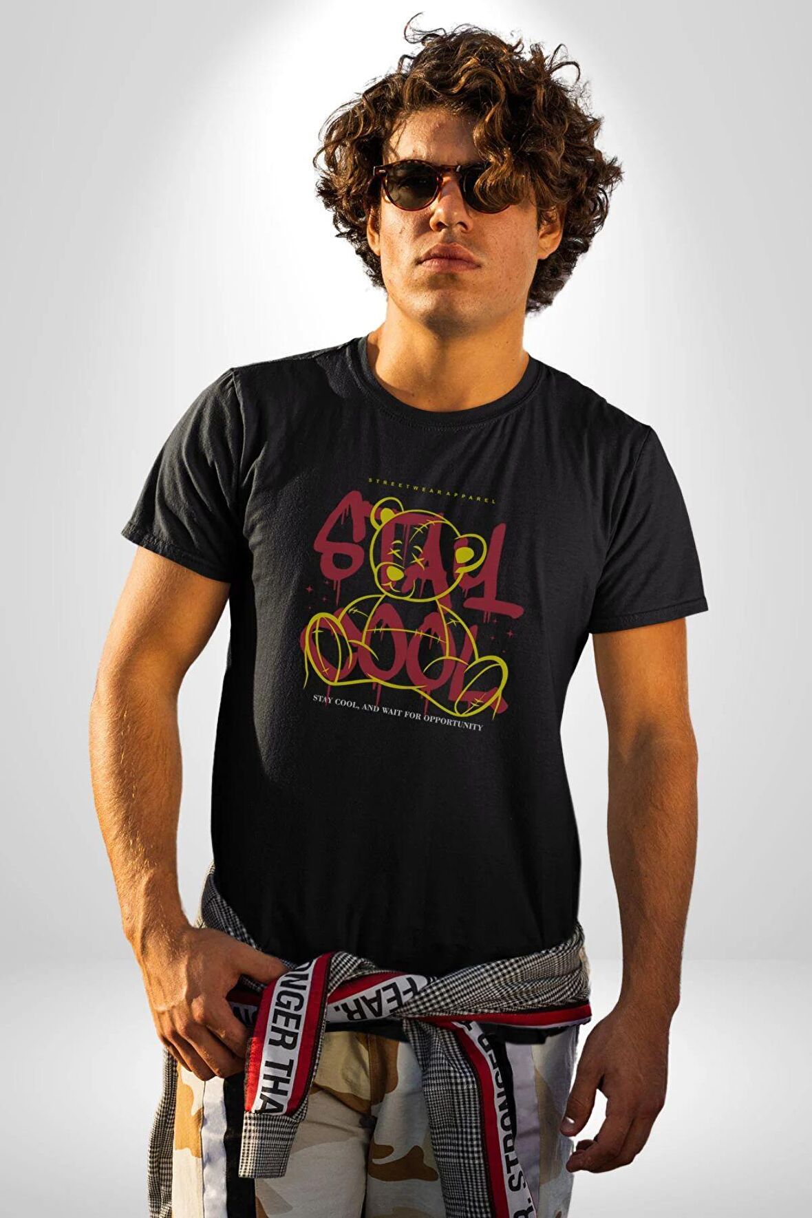 Game Oyun Alanı Kadın Erkek Unisex Siyah Organik Baskılı T-Shirt Penye Yüksek Kalite