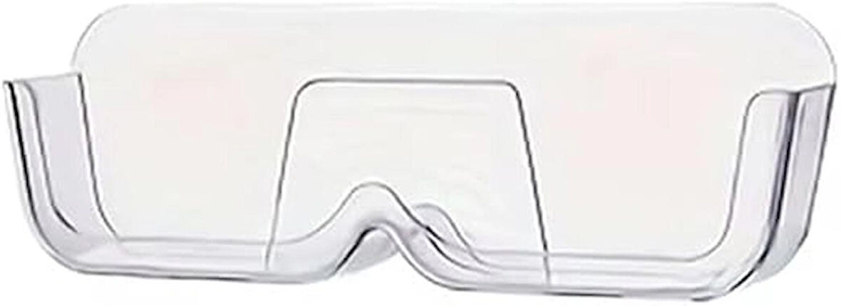 Microcase Sert ABS Plastik Duvar ve Düz Alana Yapışkanlı Gözlük Kabı Gözlük Tutucu 2 Adet - ŞEFFAF AL4986