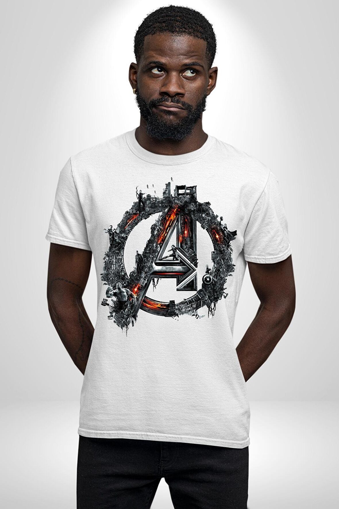 Avangera Motozenn Kadın Erkek Unisex Beyaz Organik Baskılı T-Shirt Penye Yüksek Kalite