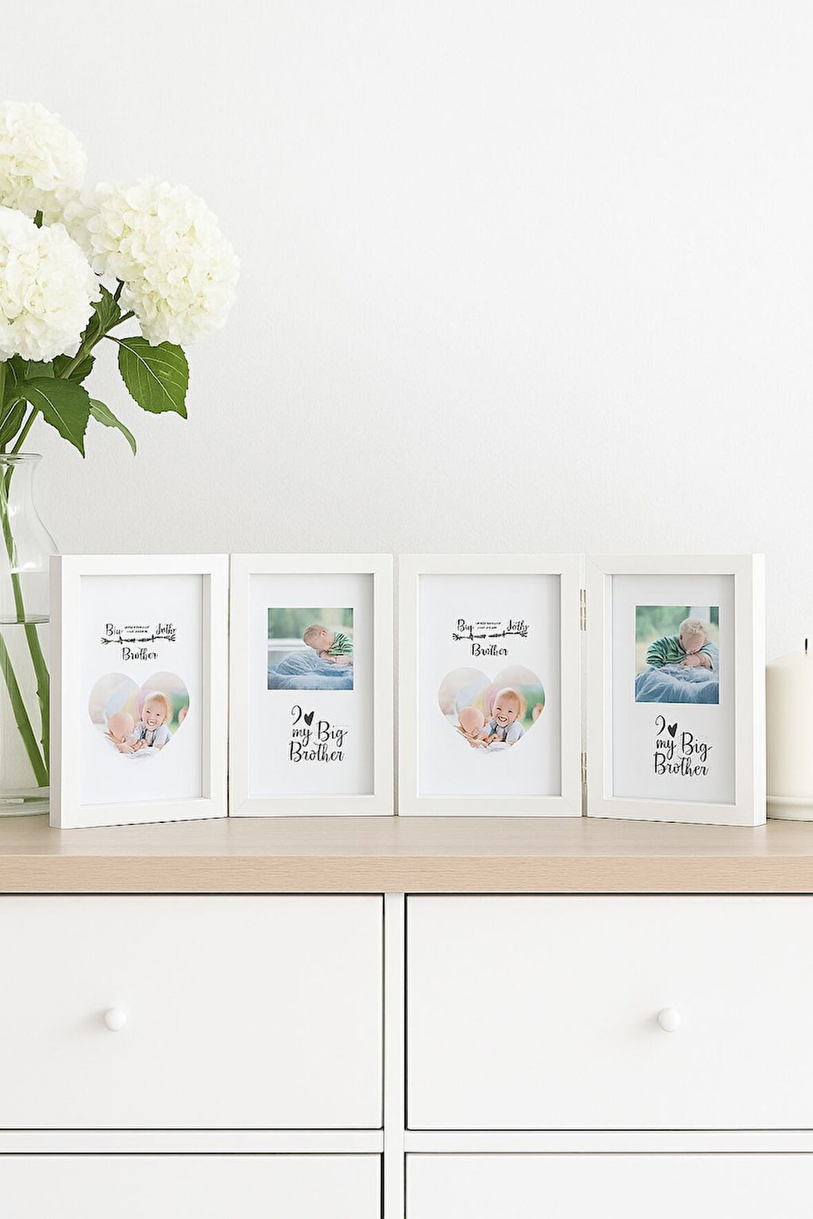 4'lü Dekoratif Beyaz Fotoğraf Çerçevesi 10*15 cm (2)