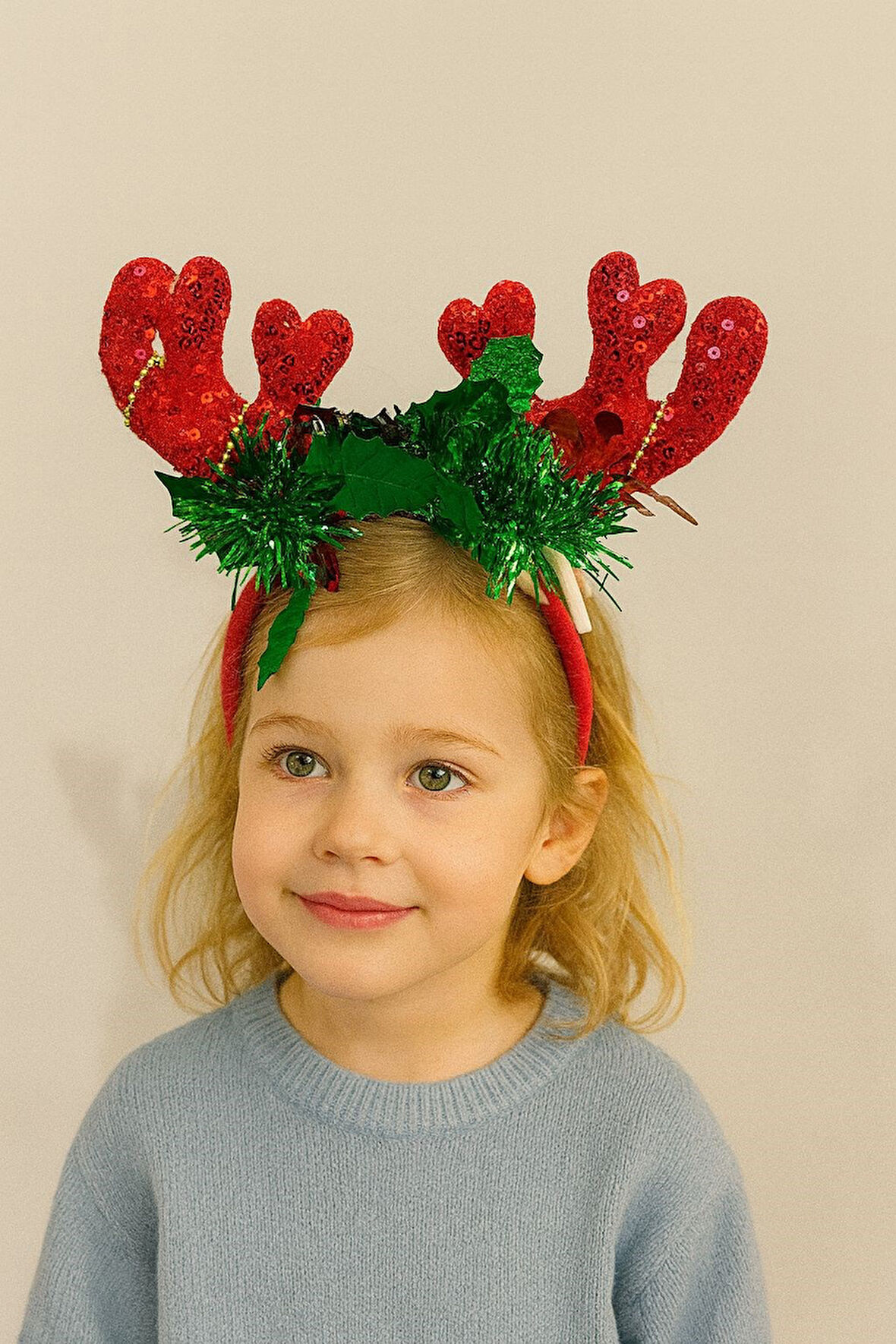 Led Işıklı Simli Geyik Boynuzlu Yılbaşı Tacı – Kutlama ve Parti Aksesuarı (1)