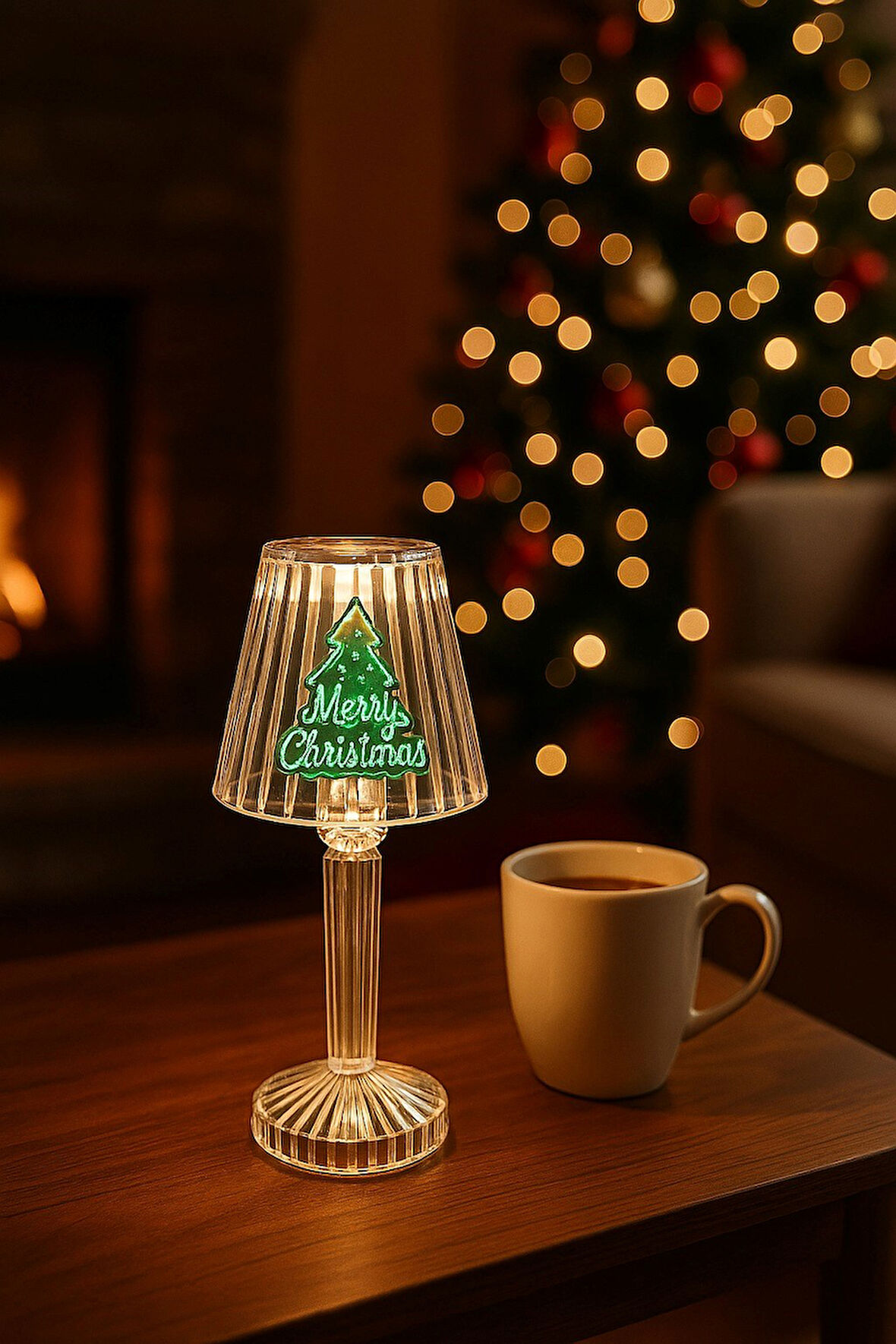 Yılbaşı Temalı Dekoratif Led Lamba 13*6 cm