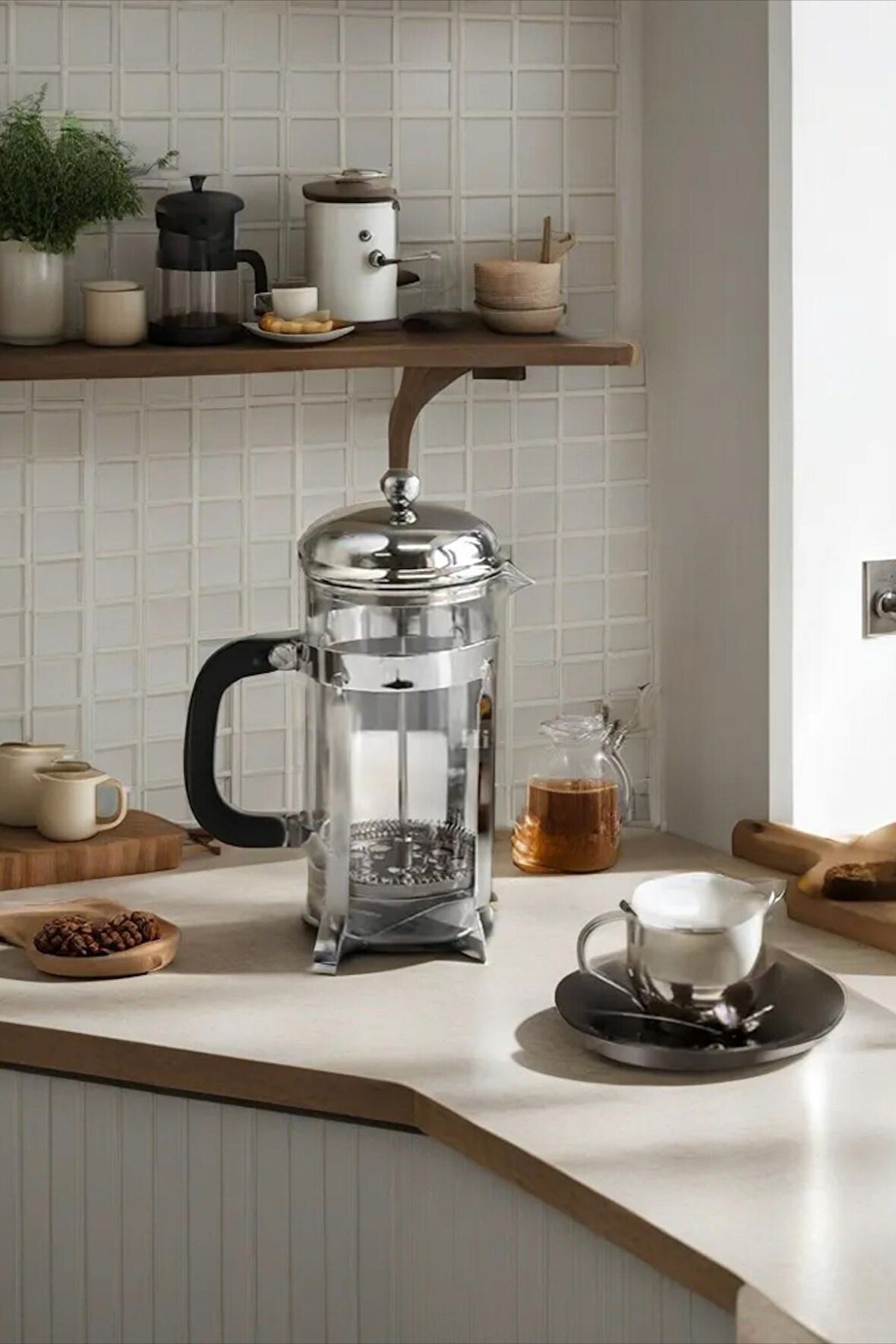 Lüx Gümüş Coffe French Press 350 ml 