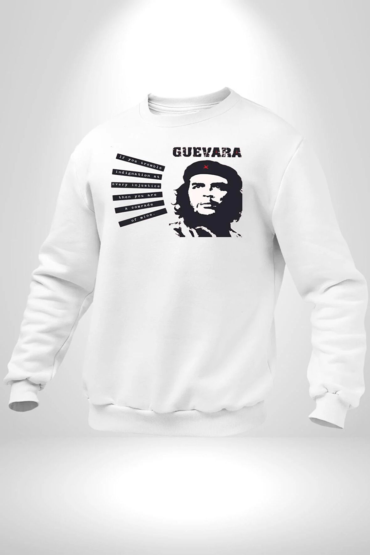 Che Guevara  Kadın Erkek Beyaz Sweatshirt 