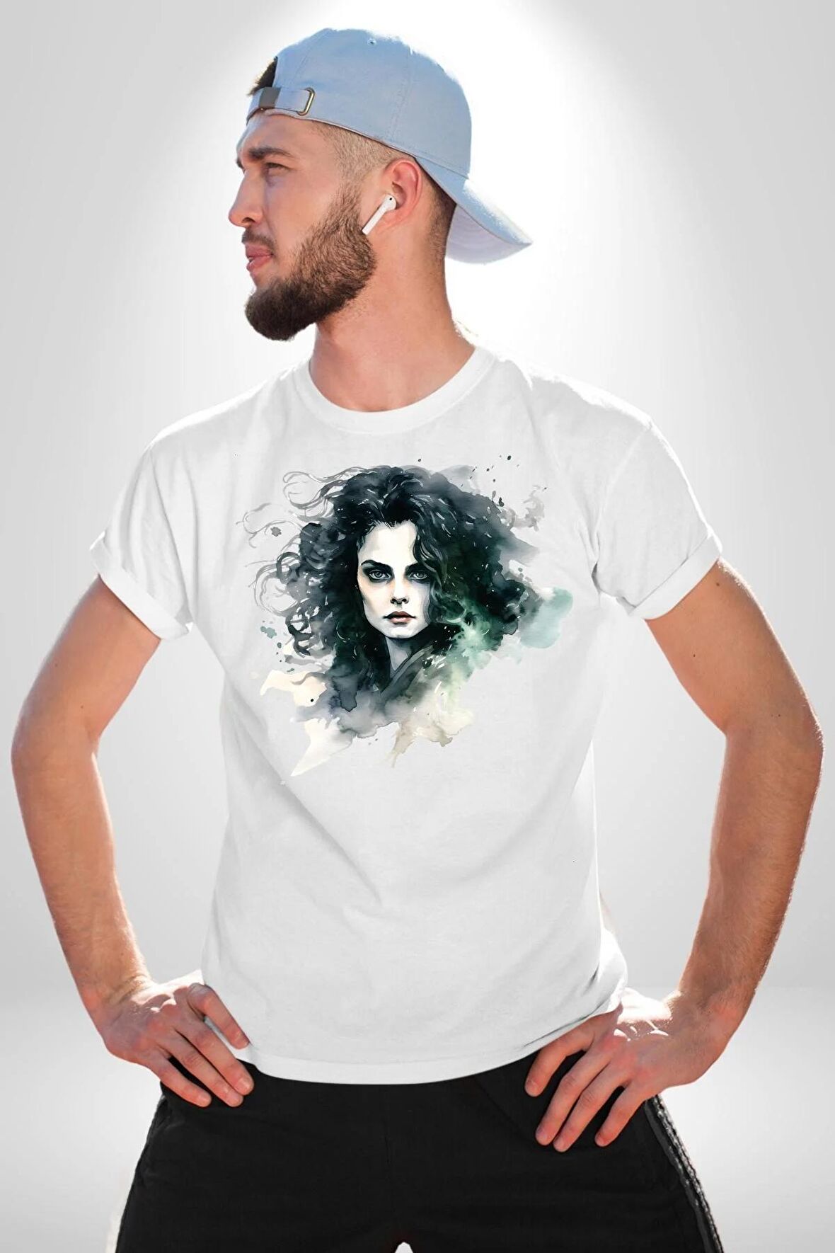 Bellatrix Lestrange Harry Potter Kadın Erkek Unisex Beyaz Organik Baskılı T-Shirt Penye Yüksek Kalite