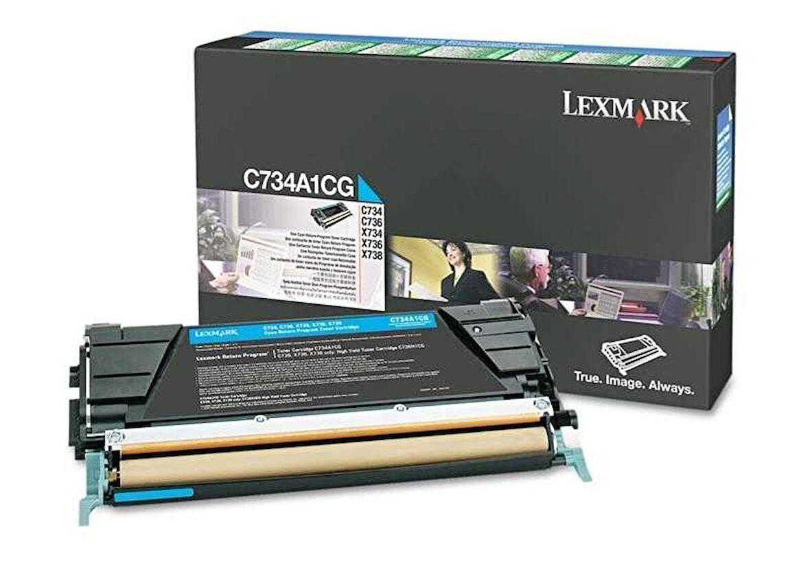 Lexmark C734A1CG Mavi Orjinal Toner
