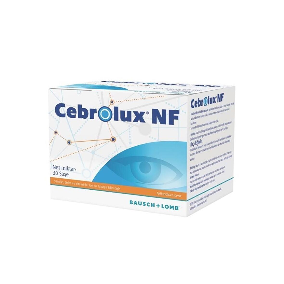 Cebrolux NF Sitikolin, Çinko Ve Vitaminler İçeren Takviye Edici Gıda 30 Saşe