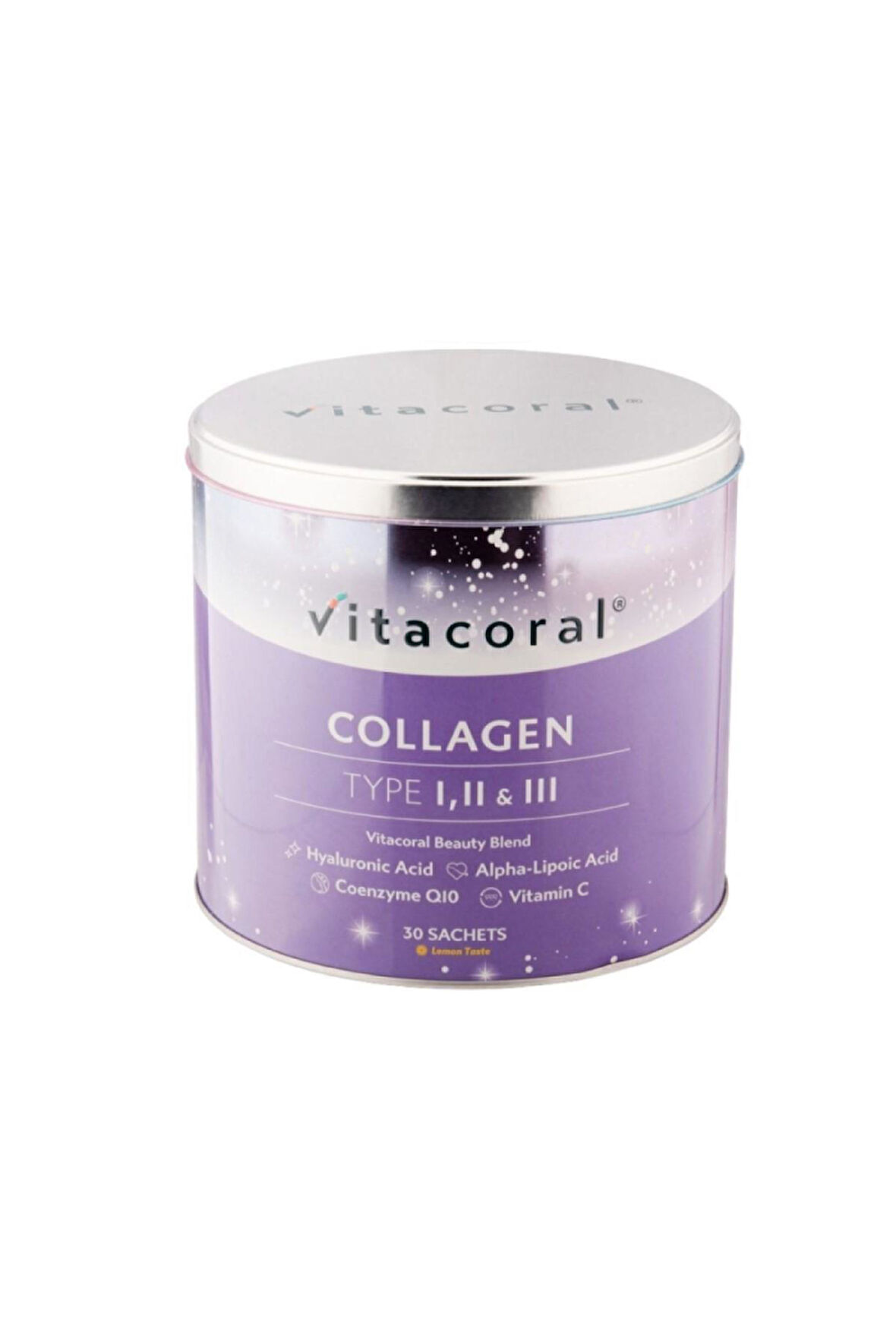 Collagen1,2,3 Vitamin Ve Mineral İçeren Limon Aromalı Takviye Gıda 30 Saşe