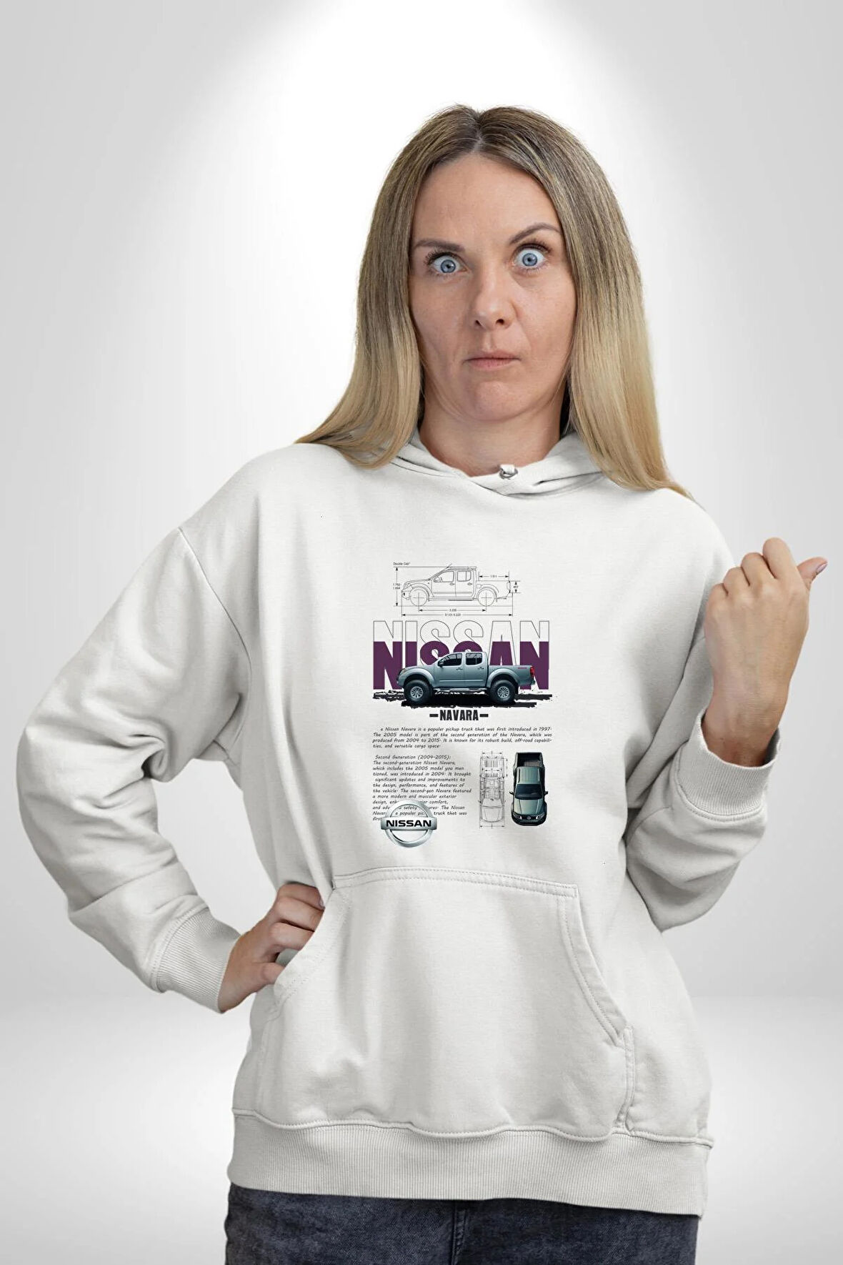 Porsche 911 GT3 Kadın Erkek  Beyaz Kapüşonlu Sweatshirt Hoodie