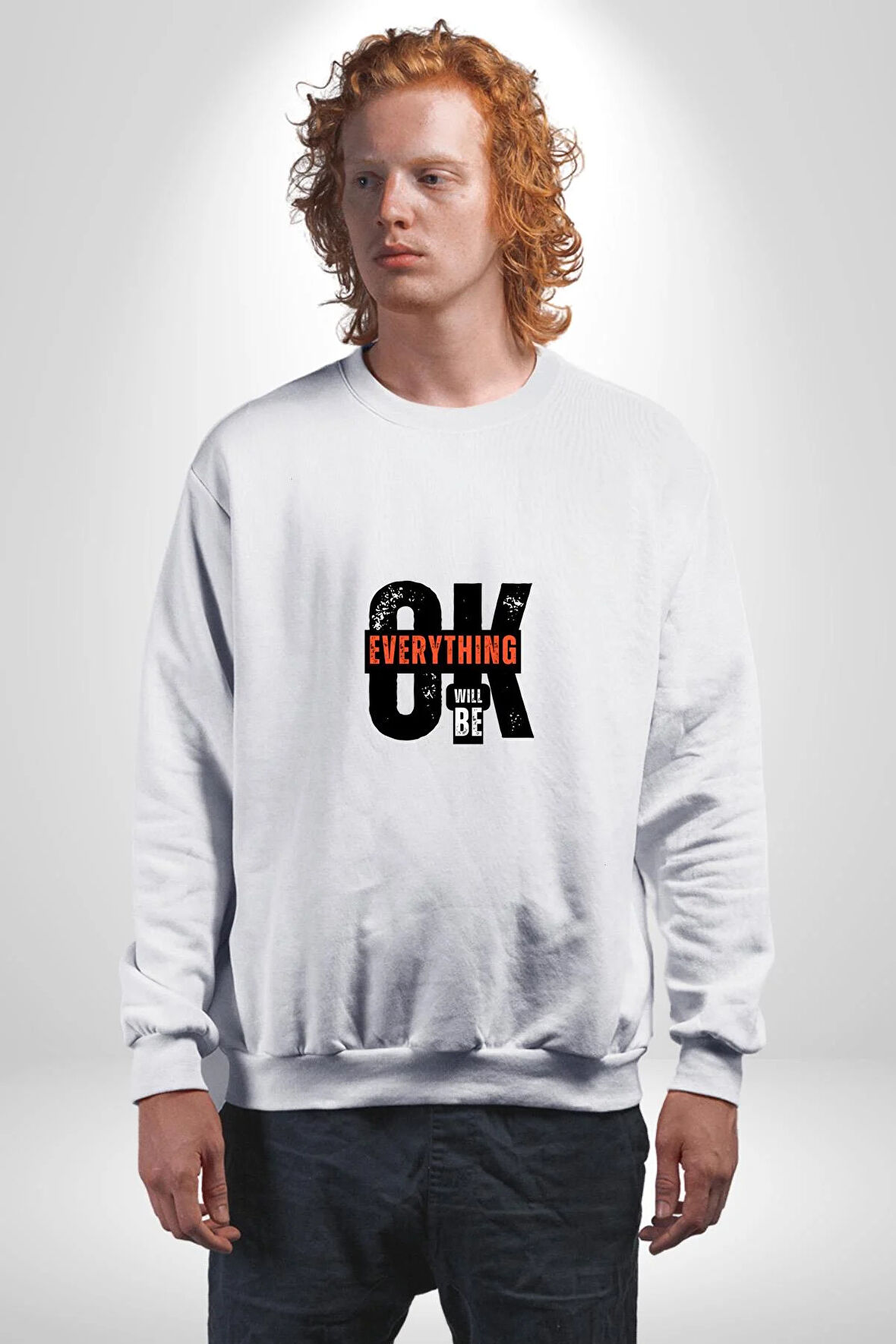 Tamam Herşey Yoluna Girecek Kadın Erkek Beyaz Sweatshirt 