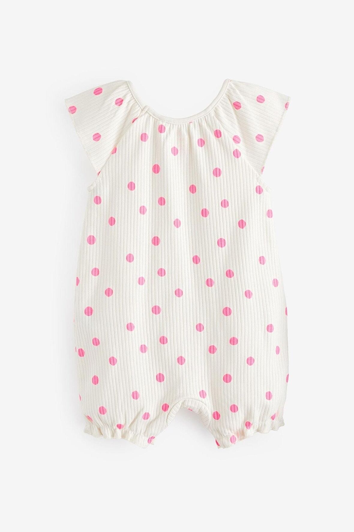 % 100 Pamuklu Mint Green Spot Romper 4’lü Set