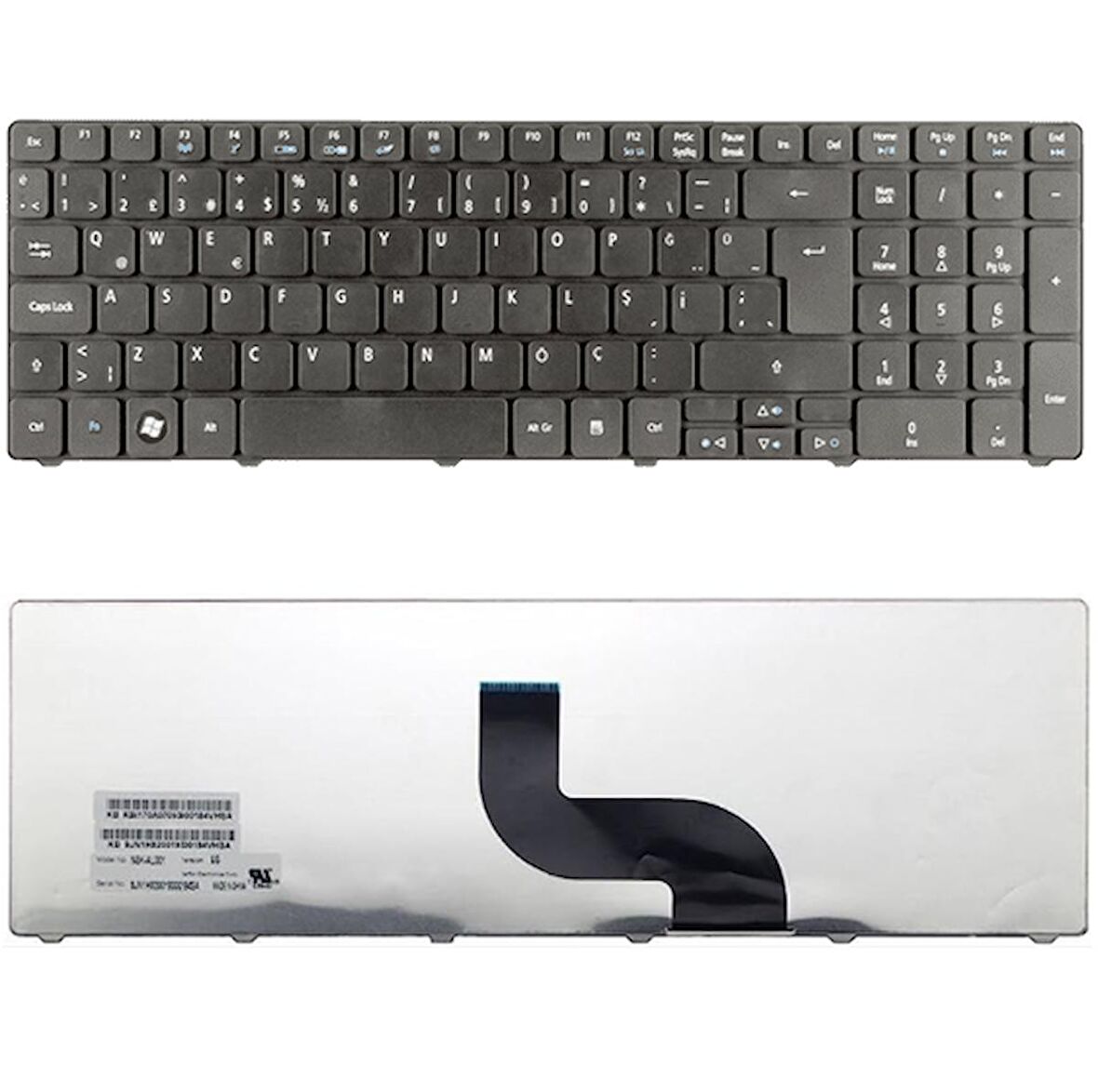 Acer Aspire 5750G-52454G50Mnkk Uyumlu Klavye Tuş Takımı Q Türkçe Keyboard