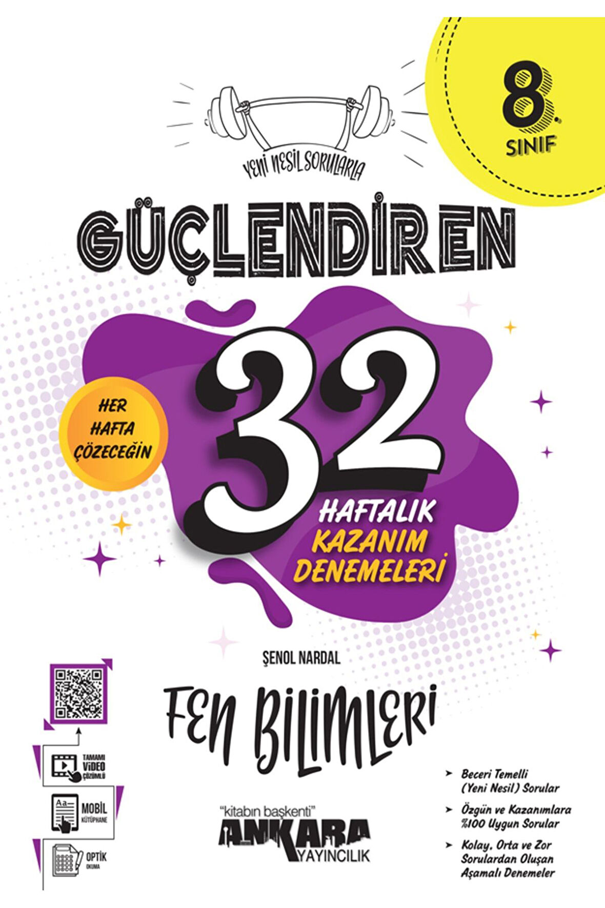 8. Sınıf Güçlendiren 32 Haftalık Fen Bilimleri Kazanım Denemeleri 2024