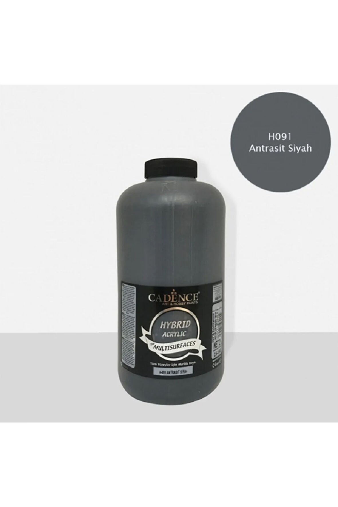 Hybrid Hibrit Multisurface Boya H-091 Antrasit Siyah 2000 Ml ( 2 Lt - 3 Kg )