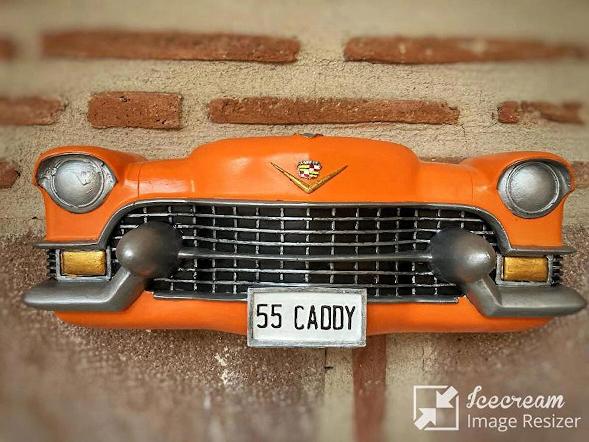 Cadillac Duvar Obje Araba Biblo Turuncu