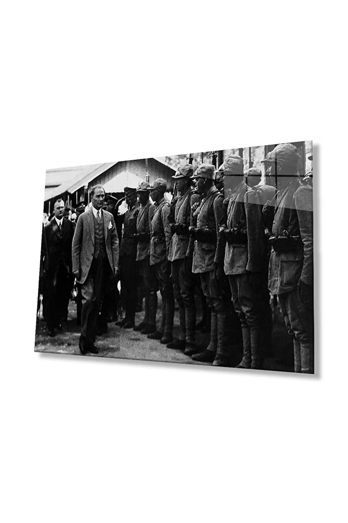 Atatürk Cam Tablo 4mm Dayanıklı Temperli Cam, Atatürk Glass Wall Art