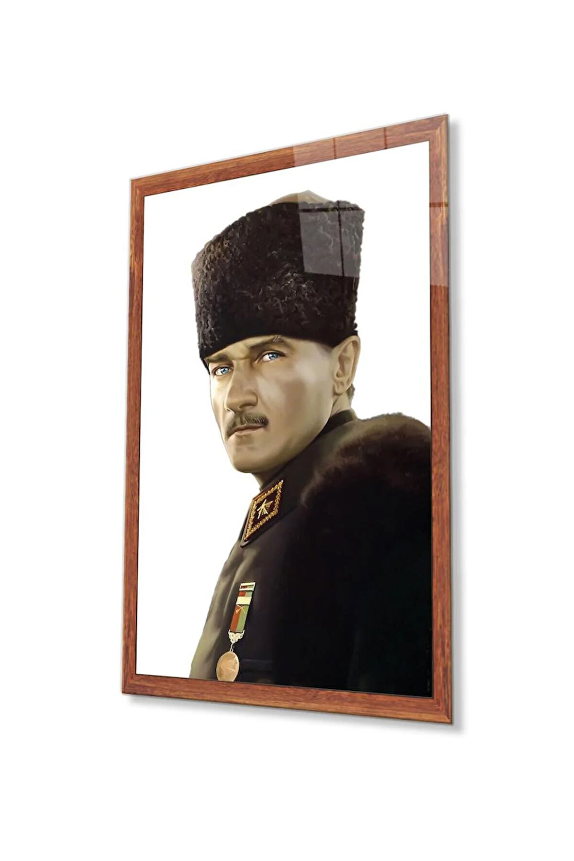 Atatürk Cam Tablo 4mm Dayanıklı Temperli Cam, Atatürk Glass Wall Art