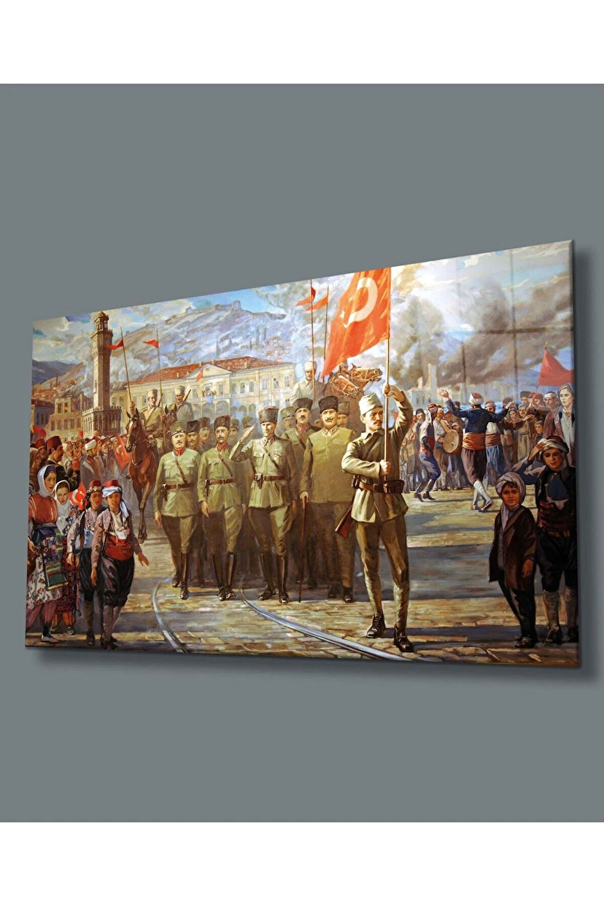 Atatürk Cam Tablo 4mm Dayanıklı Temperli Cam, Atatürk Glass Wall Art