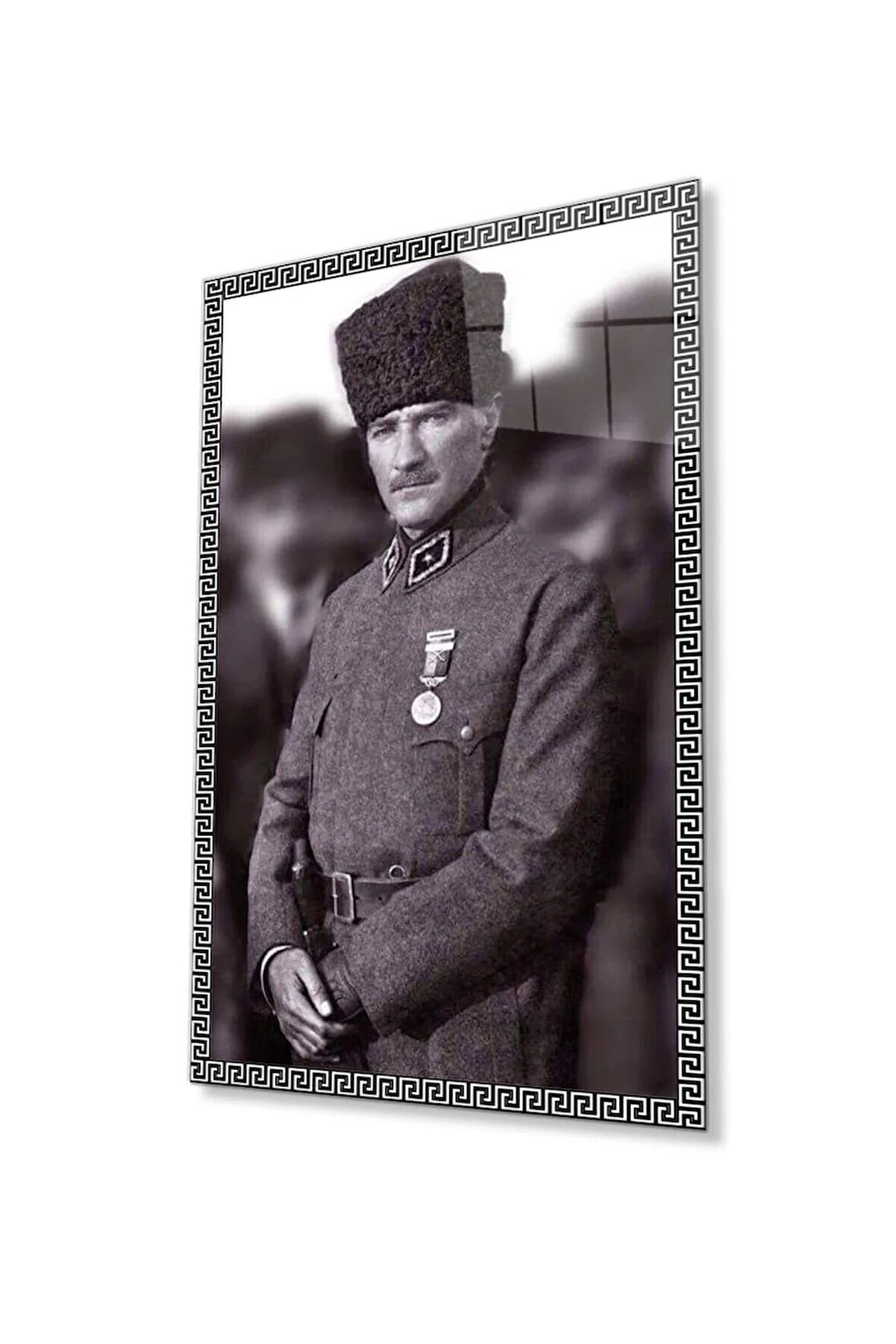 Atatürk Cam Tablo 4mm Dayanıklı Temperli Cam, Atatürk Glass Wall Art