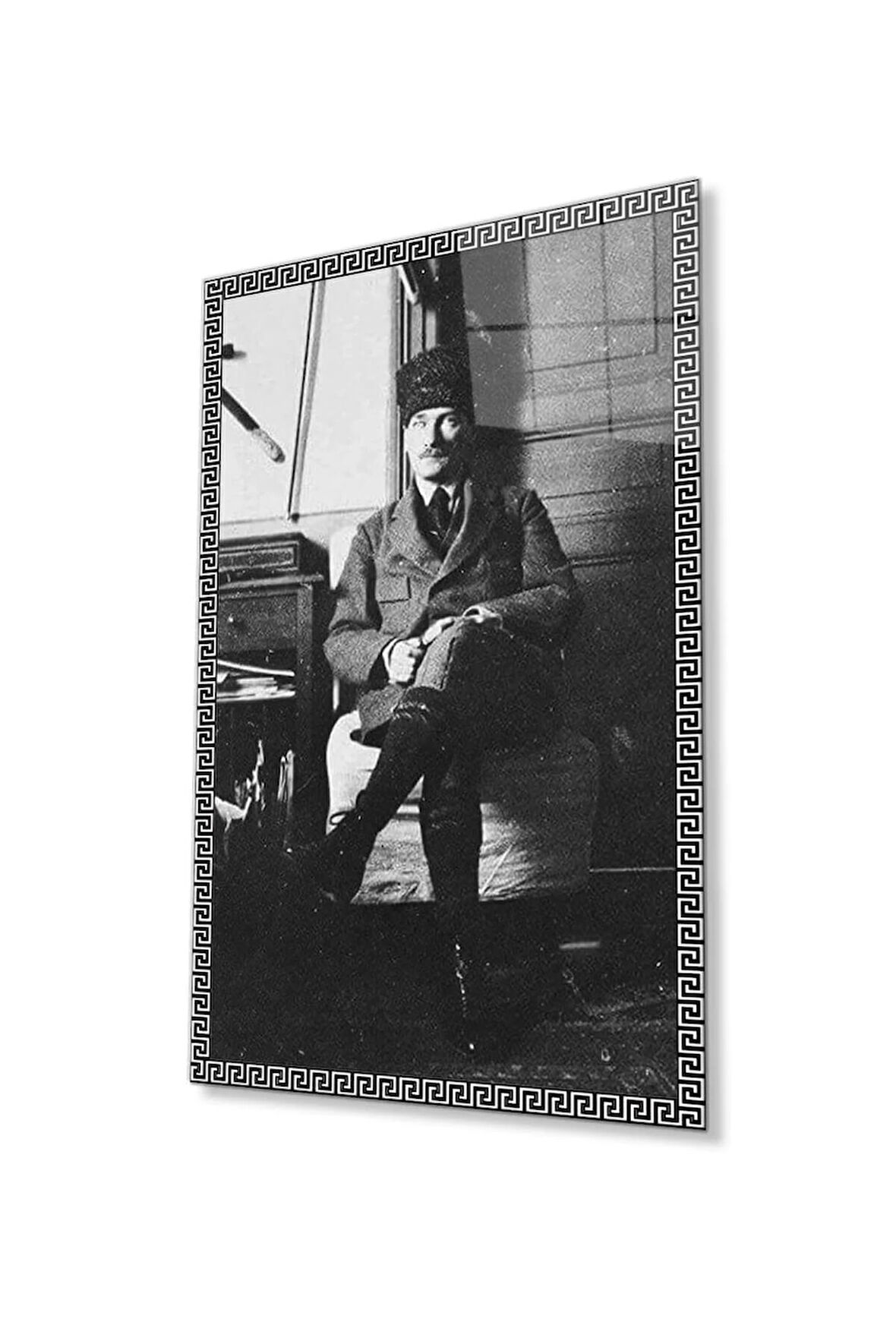 Atatürk Cam Tablo 4mm Dayanıklı Temperli Cam, Atatürk Glass Wall Art