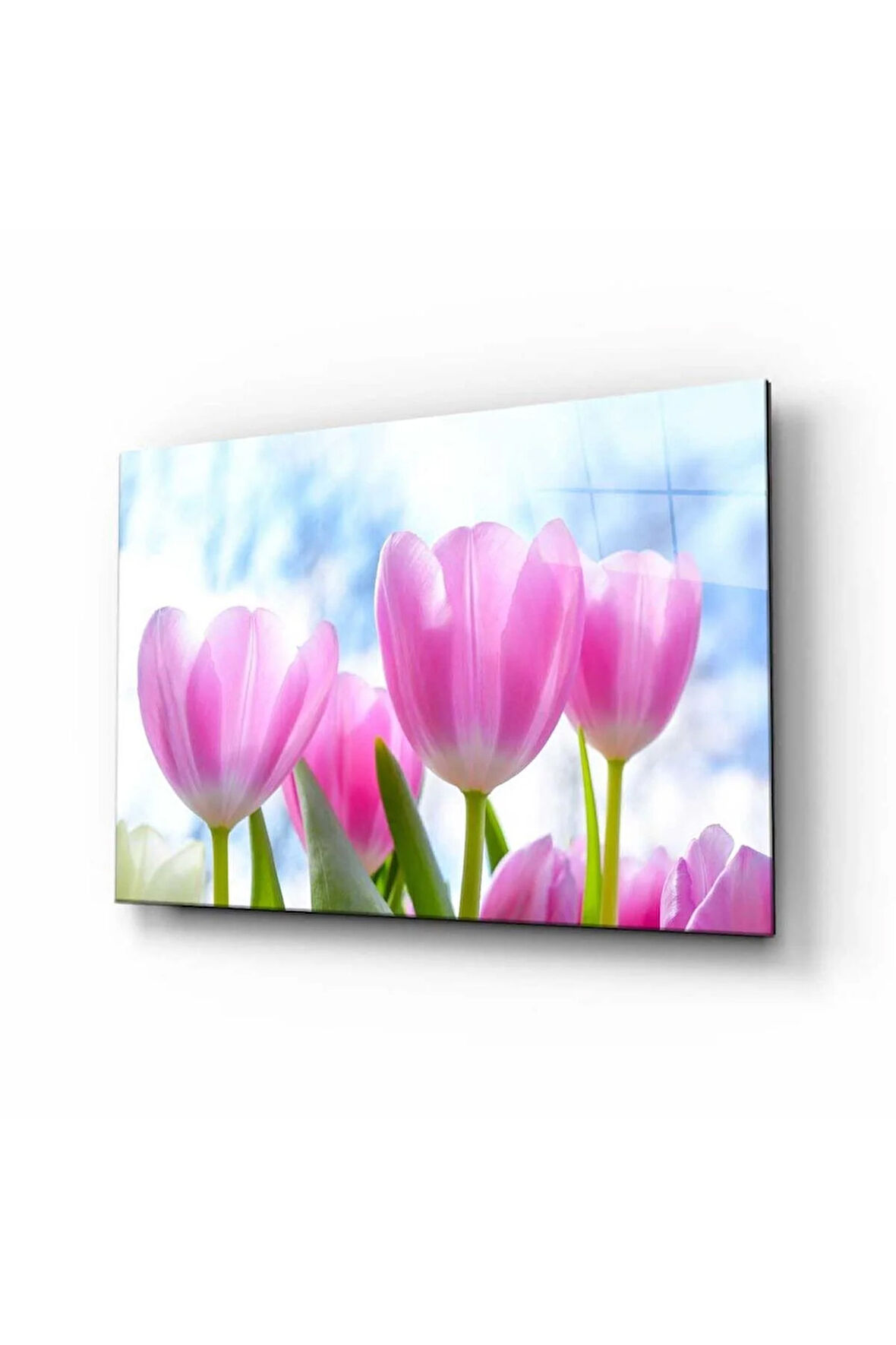 Doğa Lale Çiçekler Cam Tablo 4mm Dayanıklı Temperli Cam