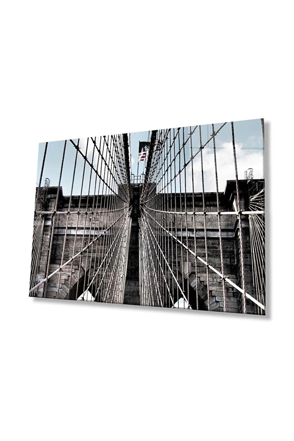 Köprü Cam Tablo 4mm Dayanıklı Temperli Cam, Bridge Glass Wall Decor