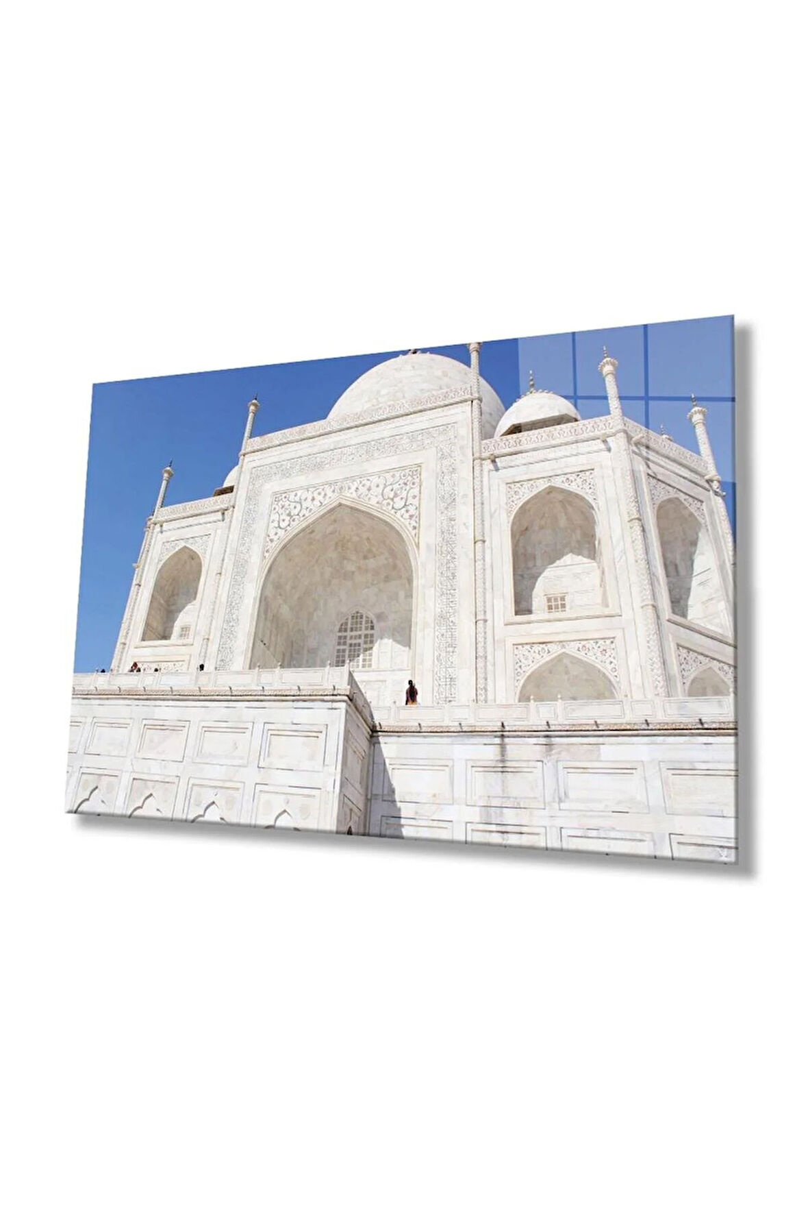 Beyaz Bina Cam Tablo 4mm Dayanıklı Temperli Cam, White Glass Wall Decor