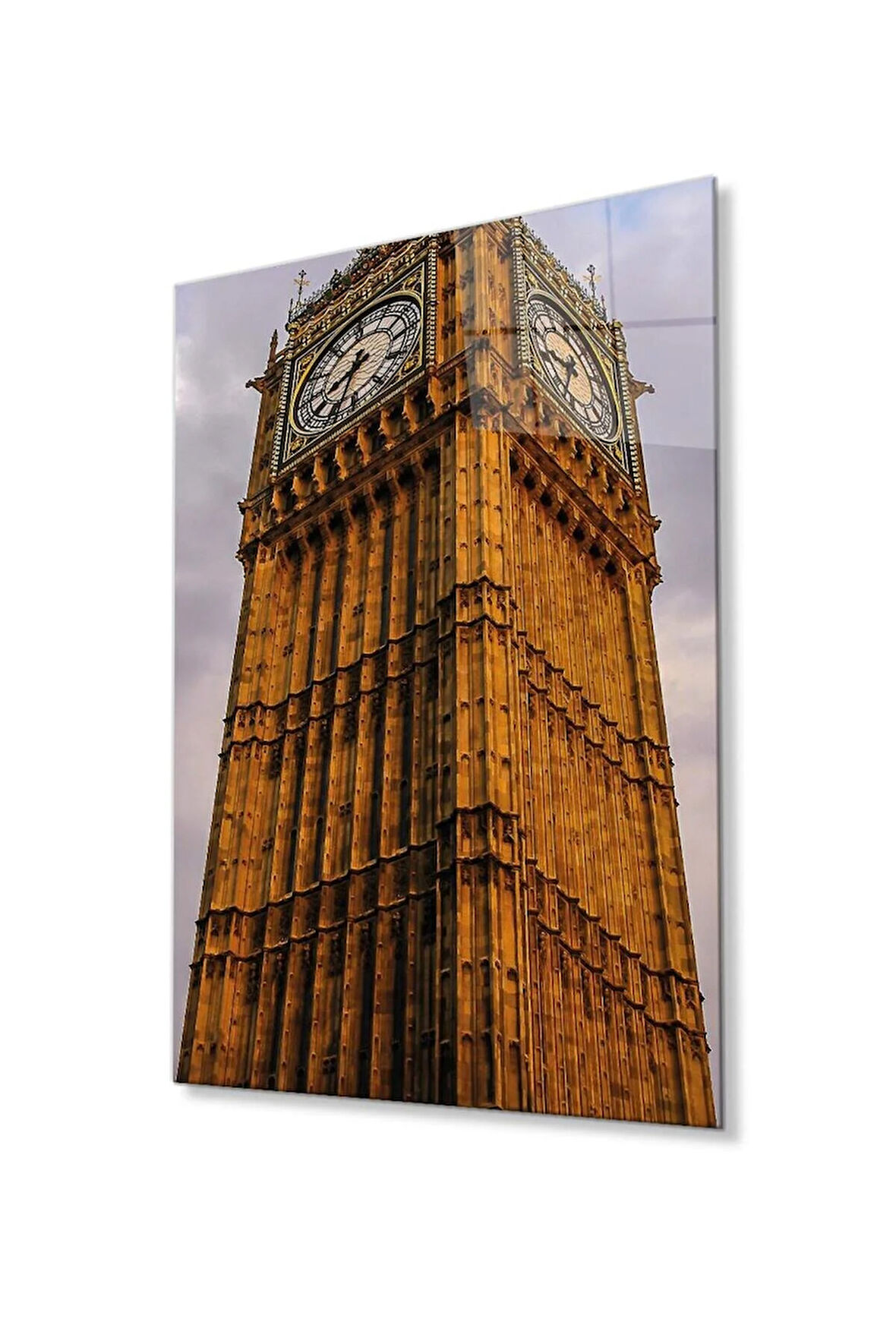 Londra Cam Tablo 4mm Dayanıklı Temperli Cam, London Glass Wall Decor
