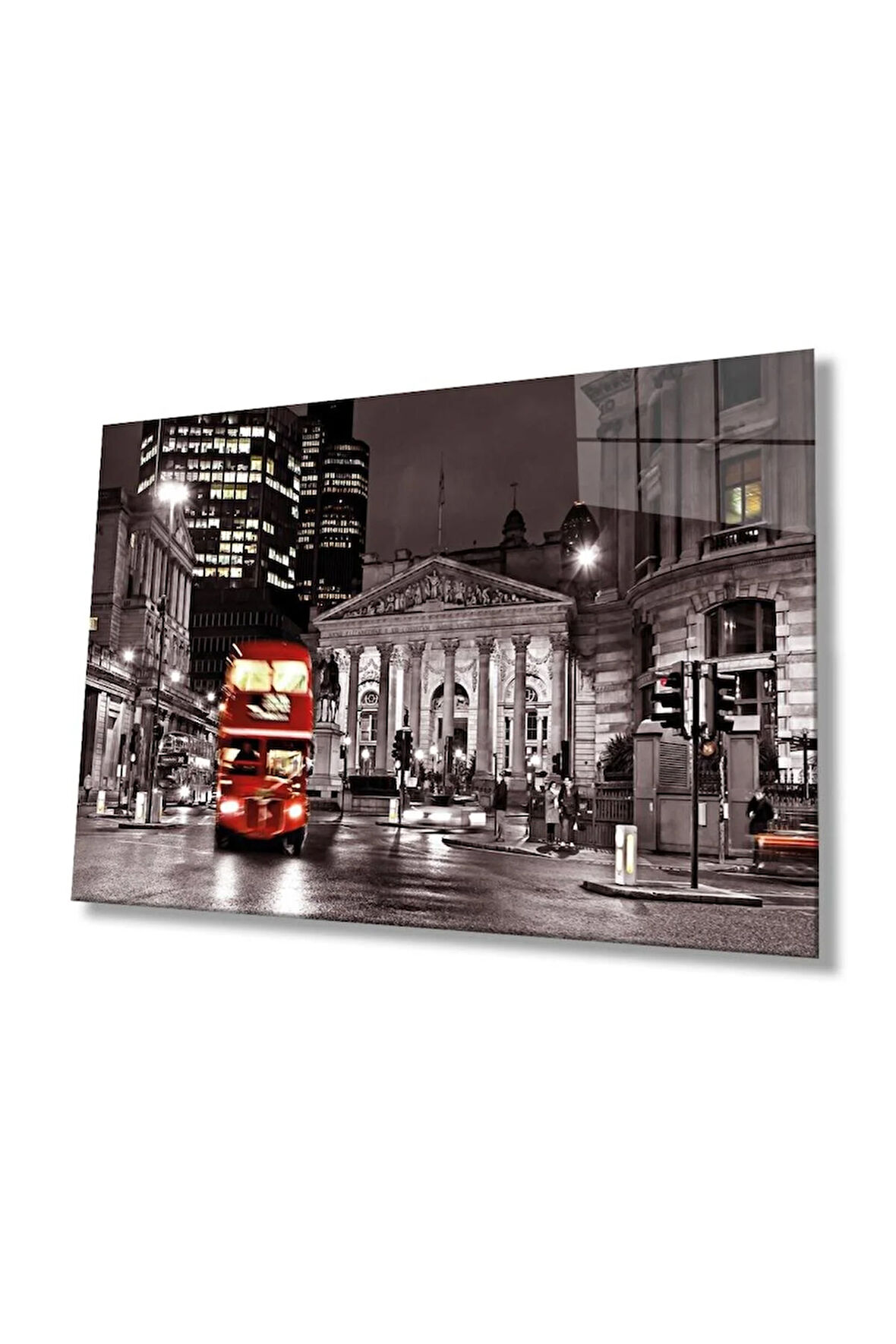 Londra Cam Tablo 4mm Dayanıklı Temperli Cam, London Glass Wall Decor