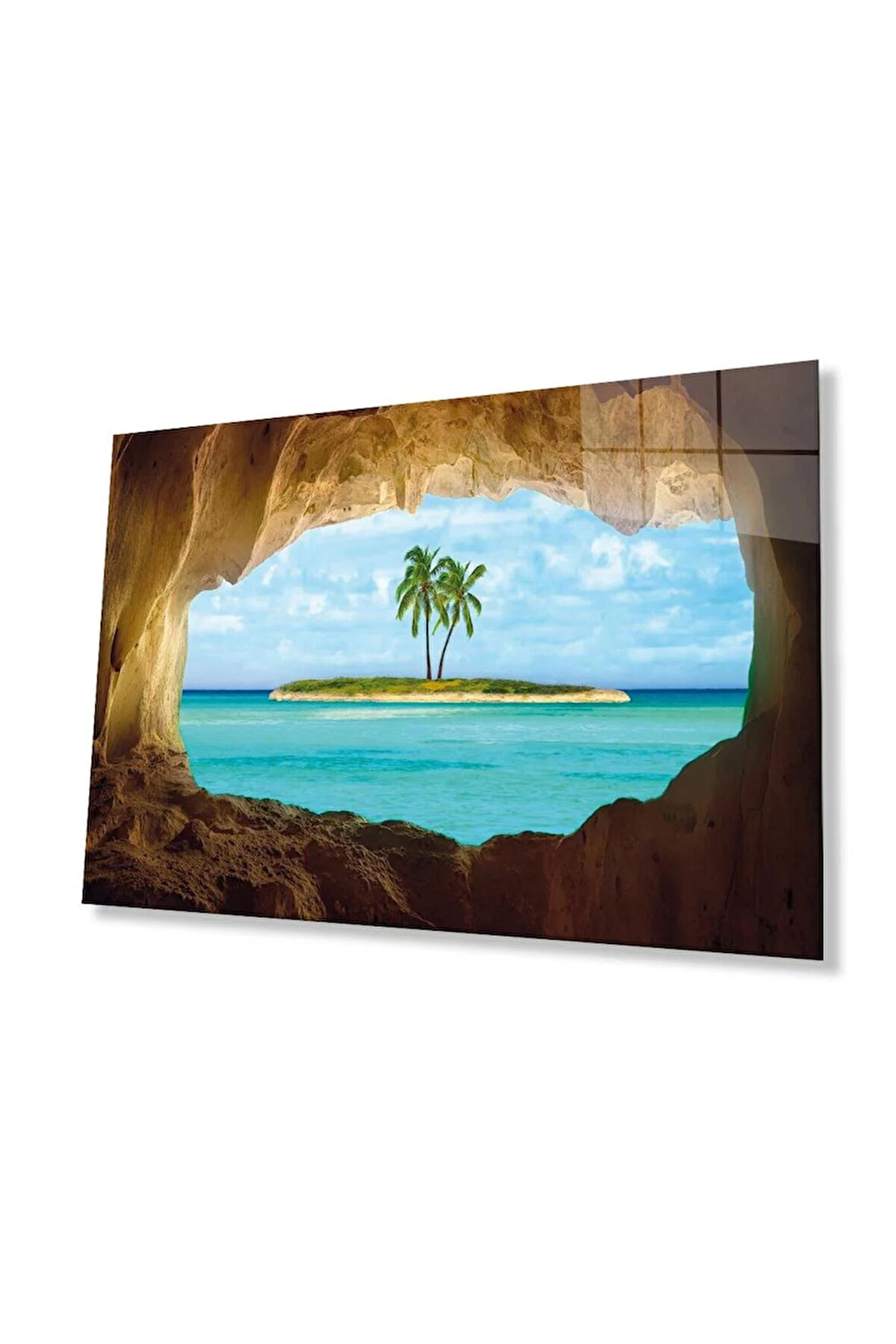 Deniz Manzara Cam Tablo 4mm Dayanıklı Temperli Cam