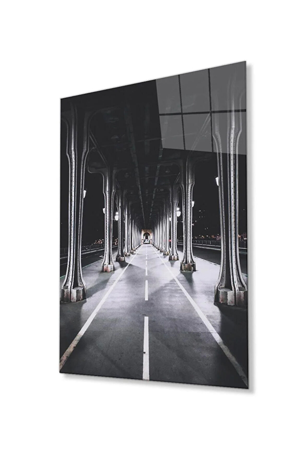 Sokak Cam Tablo 4mm Dayanıklı Temperli Cam, Street Glass Wall Decor