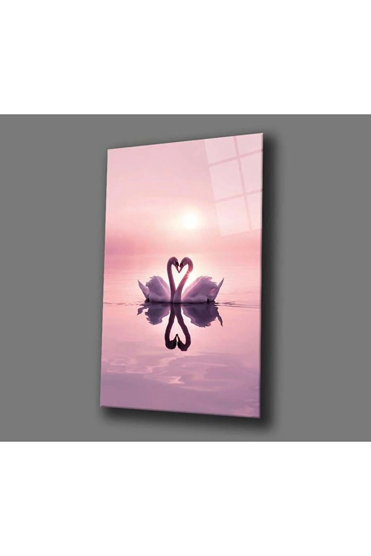 Aşkın Sükuneti Cam Tablo Hediyelik Büyük Tablo Ev Ofis Dekoru