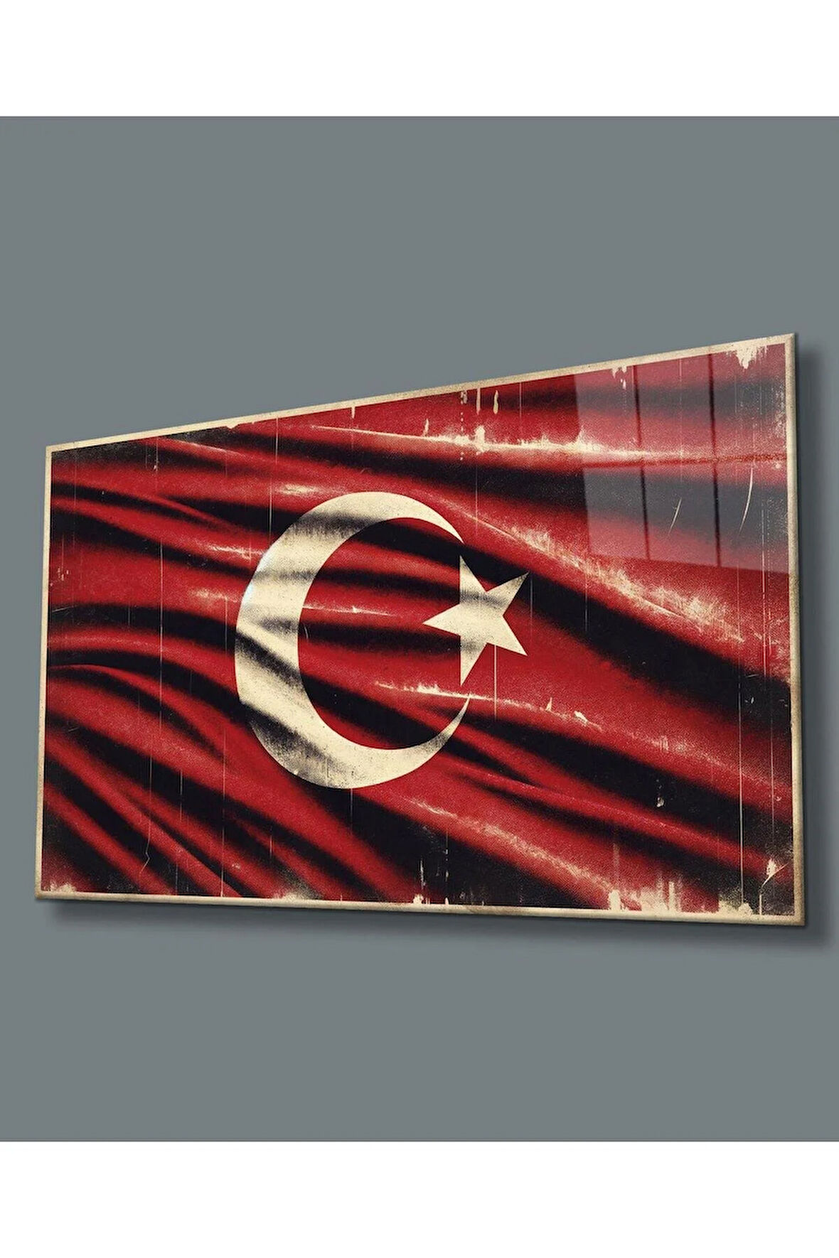 Milli Görkem Cam Tablo Hediyelik Büyük Tablo Ev Ofis Dekoru