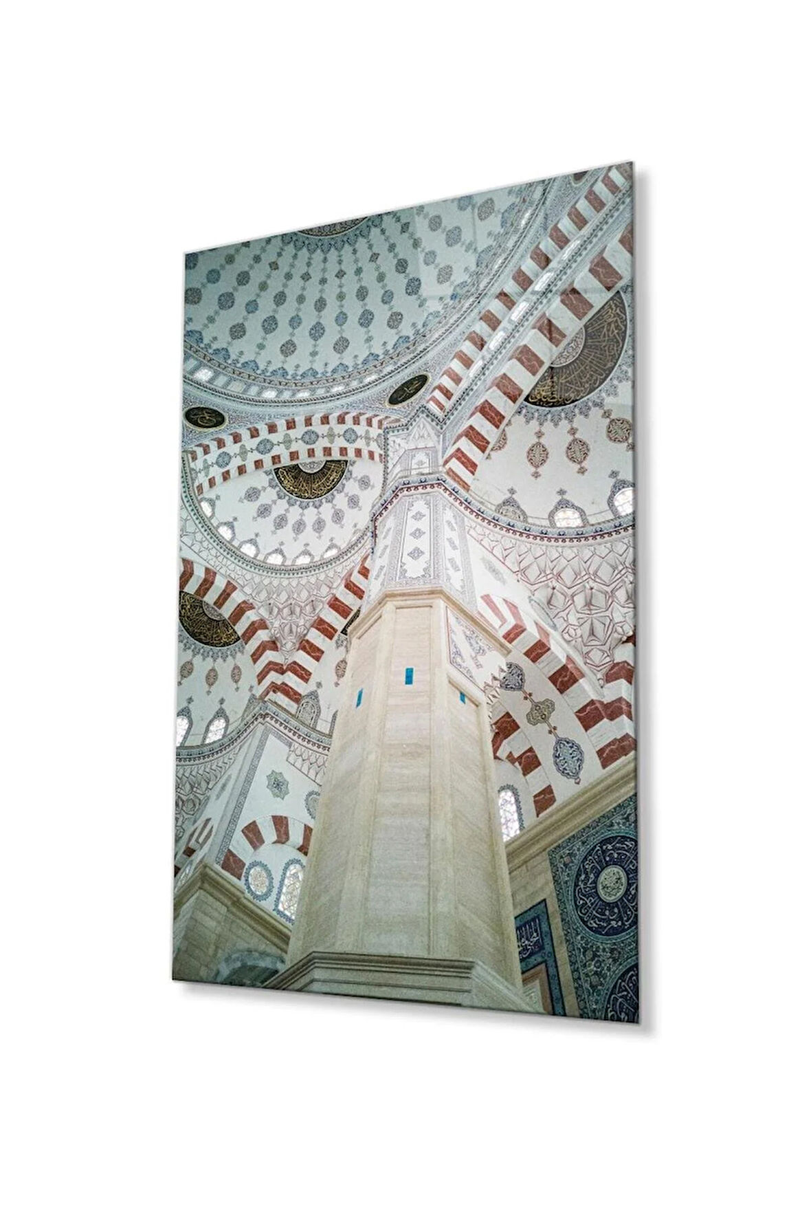 Cami Motif Dini Duvar Dekoru Cam Tablo 4mm Dayanıklı Temperli Cam