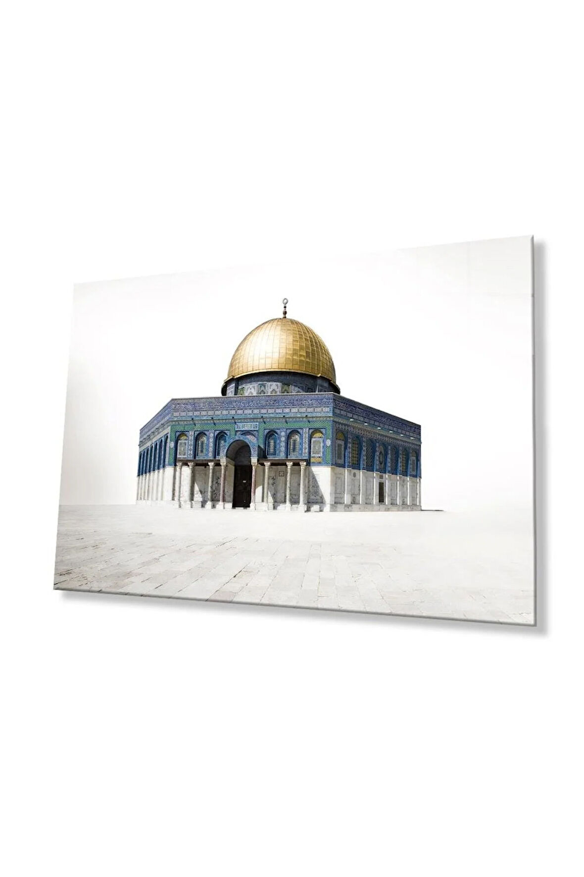 Kudüs Kubbetüs Sahra Cam Tablo 4mm Dayanıklı Temperli Cam