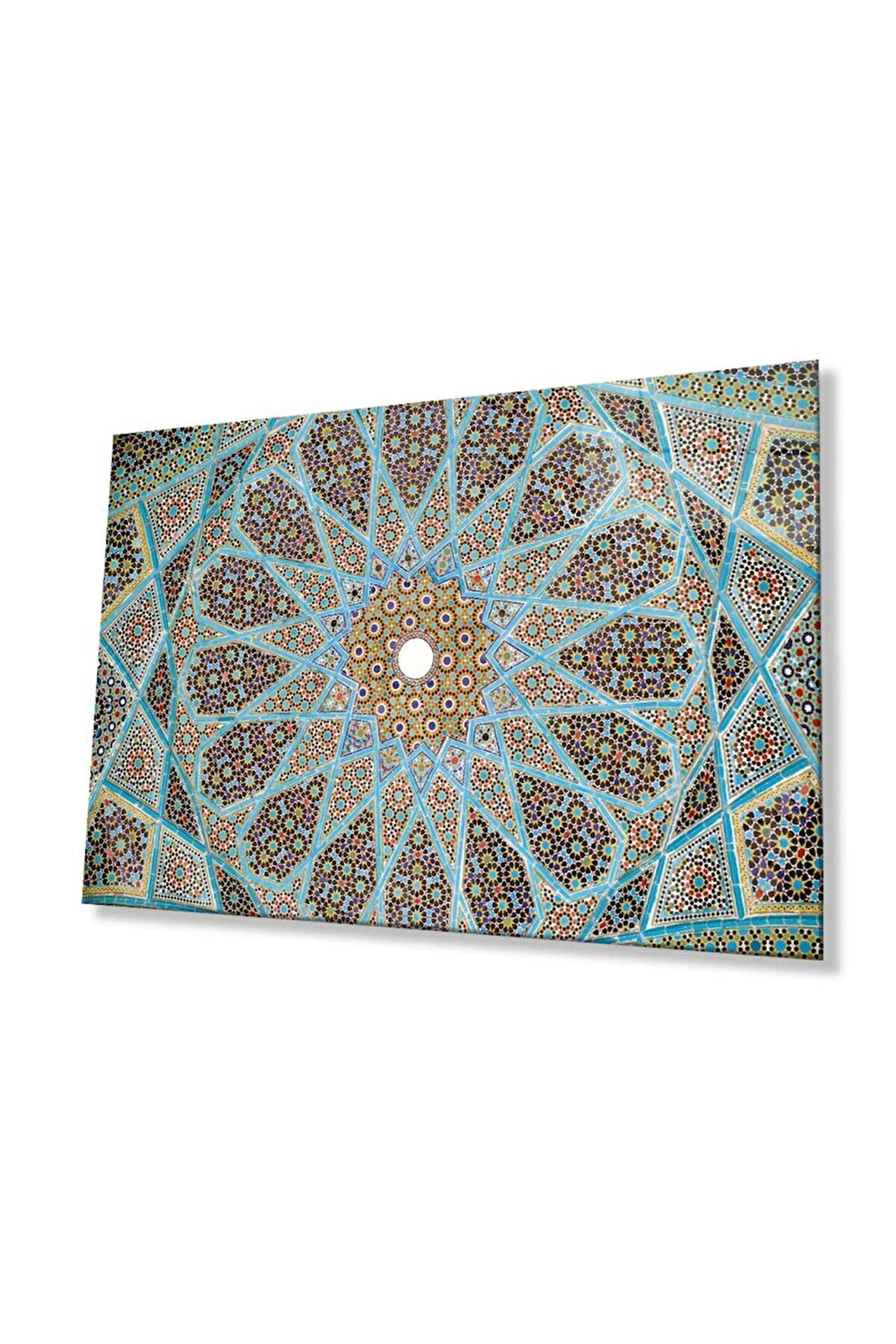 İslami Motif Cam Tablo 4mm Dayanıklı Temperli Cam