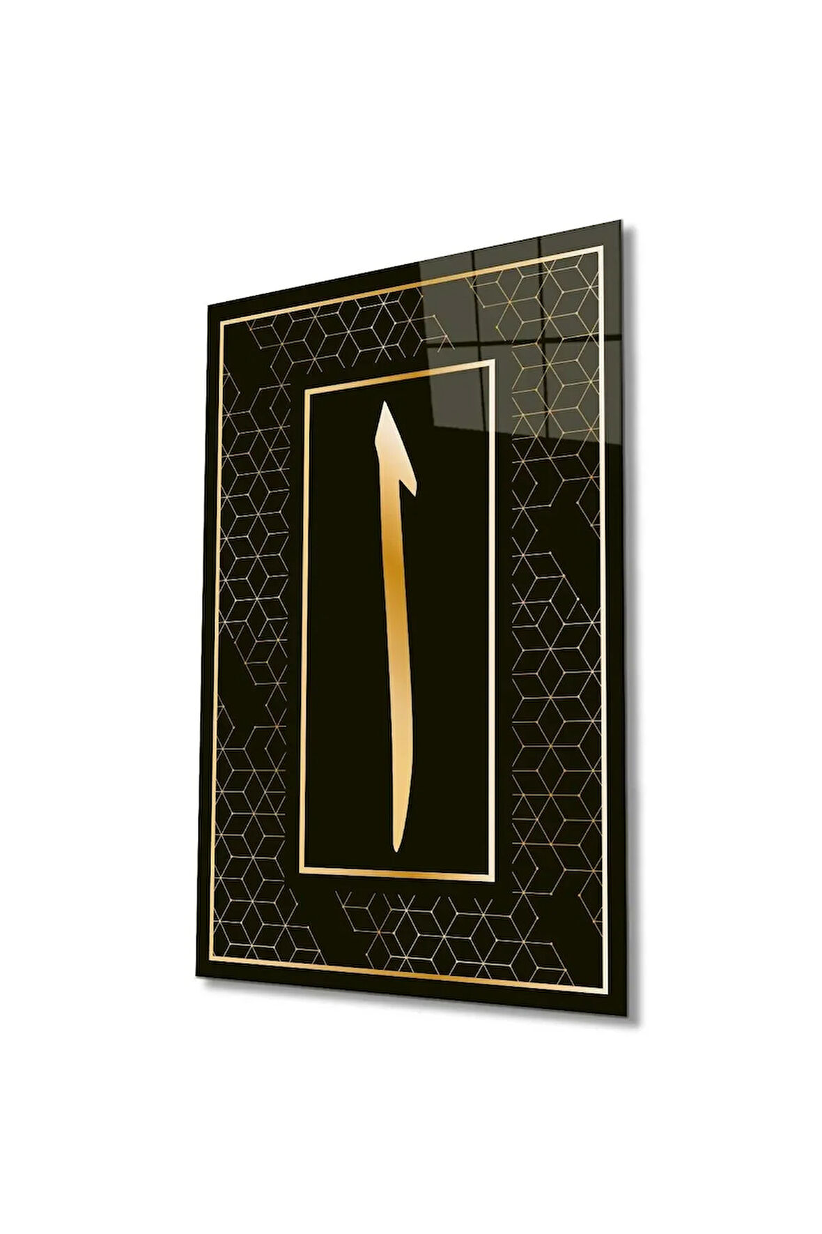 Elif Cam Tablo İslami Dini Modern Ev Ofis Salon Hediyelik Büyük Tablo Duvar Dekoru