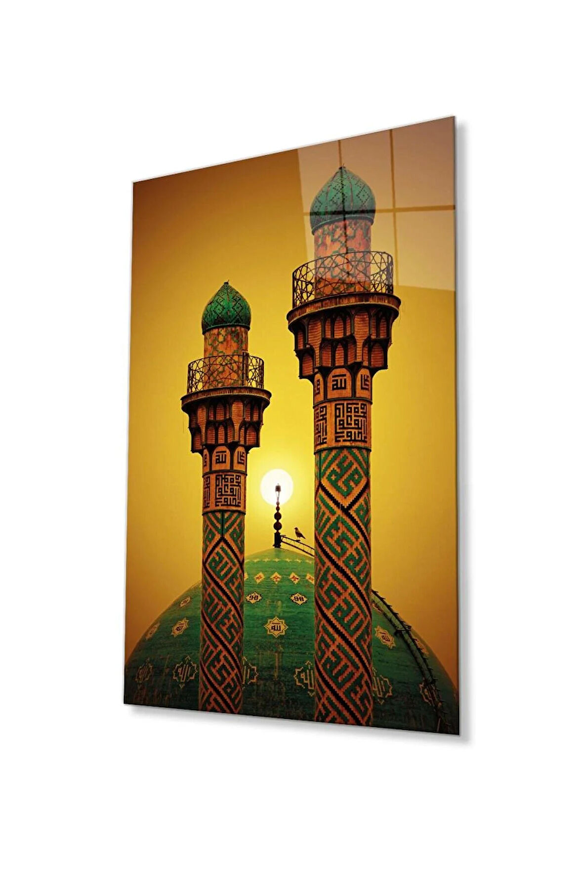 Tahran Şerif Camii Cam Tablo 4mm Dayanıklı Temperli Cam