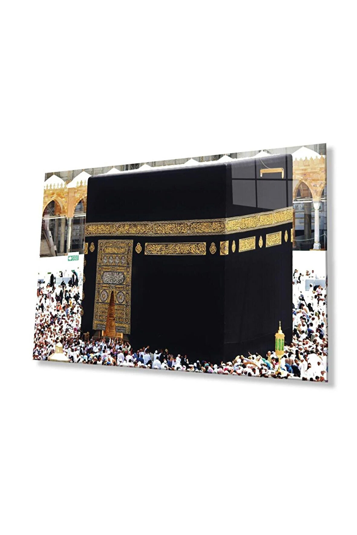 Kabe Kutsal Topraklar Dini Duvar Dekoru Cam Tablo 4mm Dayanıklı Temperli Cam