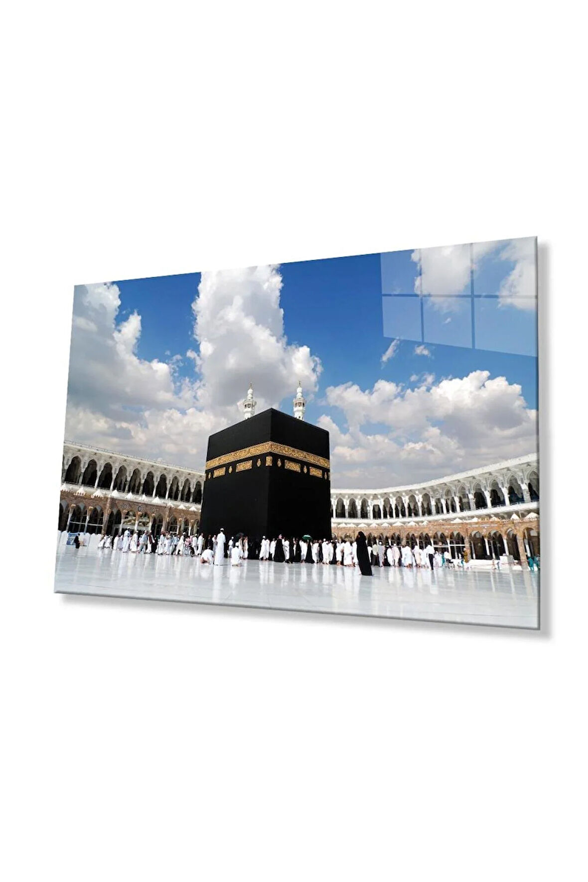 Kabe Kutsal Topraklar Dini Duvar Dekoru Cam Tablo 4mm Dayanıklı Temperli Cam
