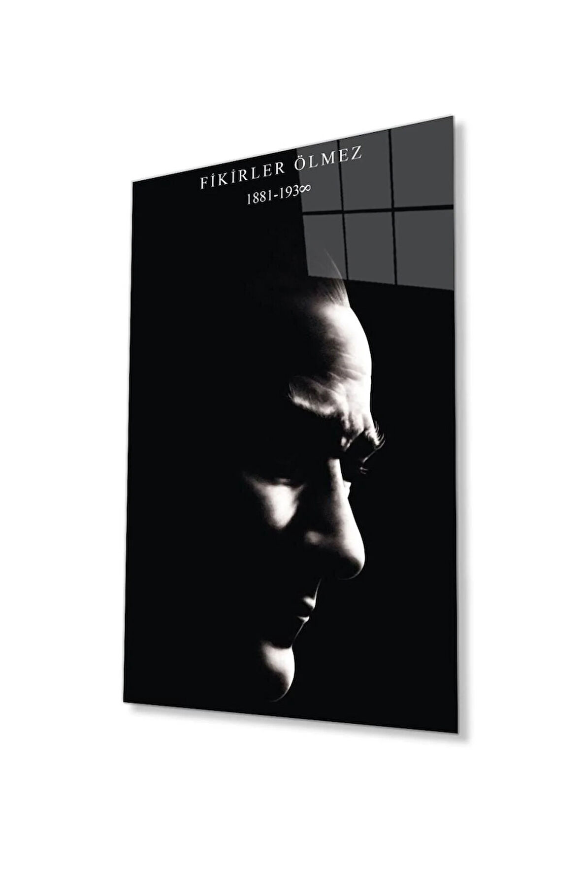 Atatürk Cam Tablo 4mm Dayanıklı Temperli Cam, Atatürk Glass Wall Art