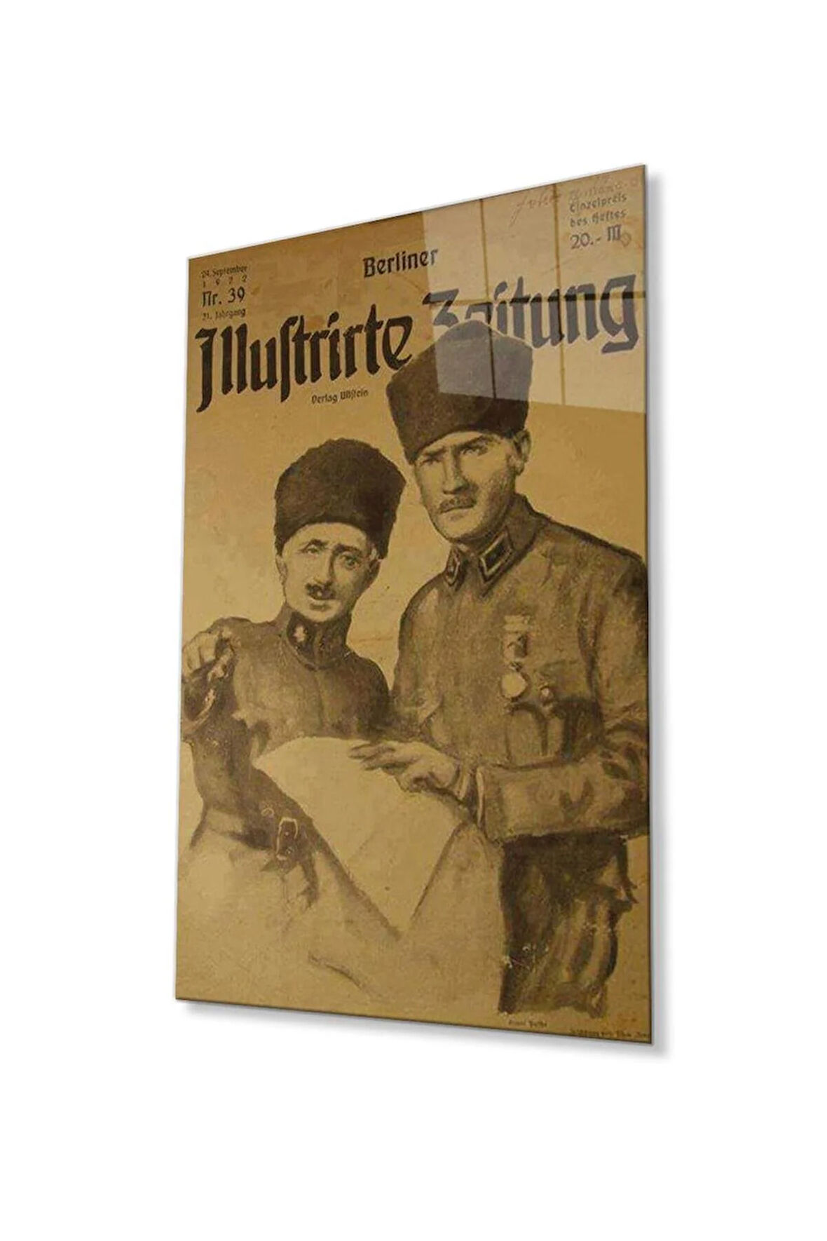 Atatürk Cam Tablo 4mm Dayanıklı Temperli Cam, Atatürk Glass Wall Art