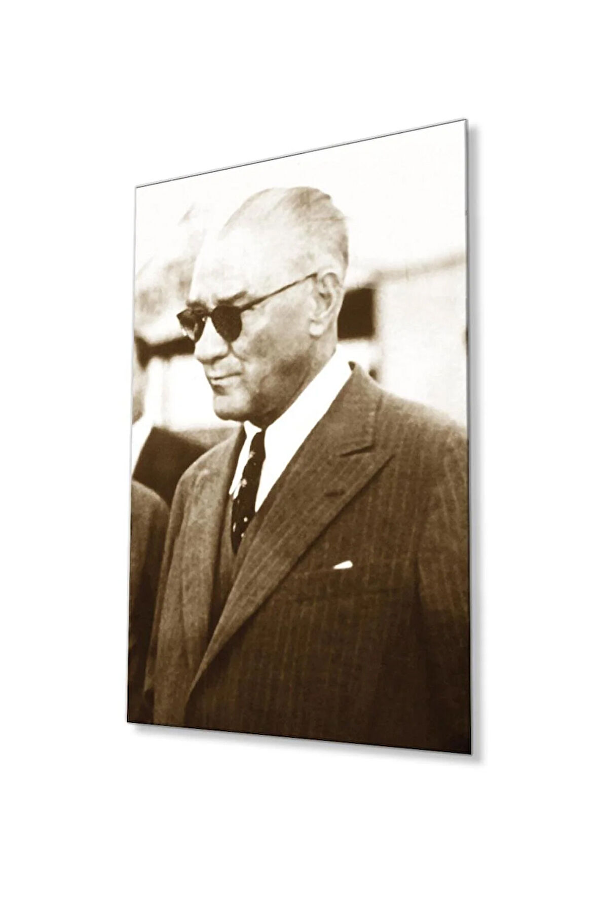 Atatürk Cam Tablo 4mm Dayanıklı Temperli Cam, Atatürk Glass Wall Art