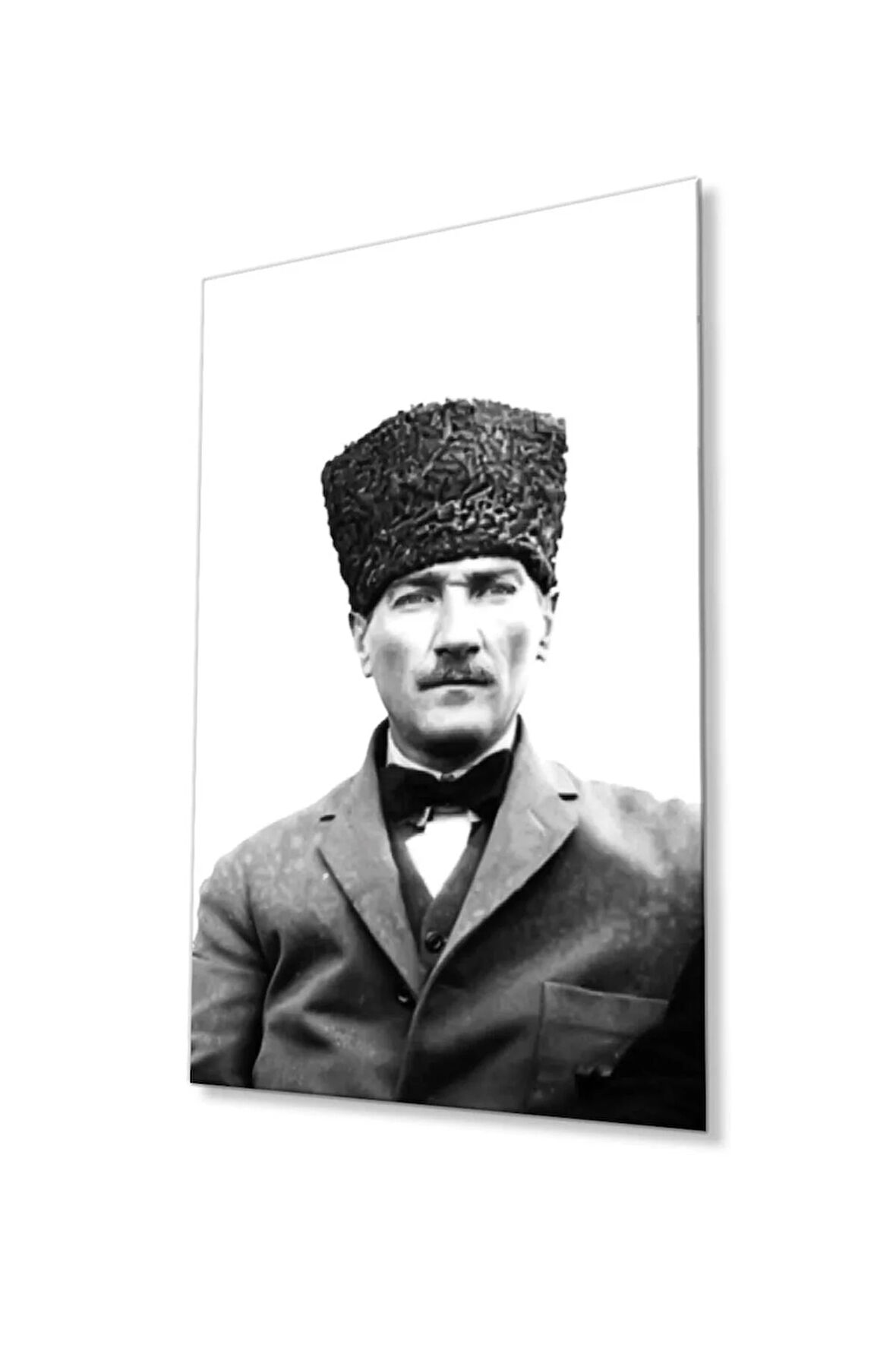 Atatürk Cam Tablo 4mm Dayanıklı Temperli Cam, Atatürk Glass Wall Art