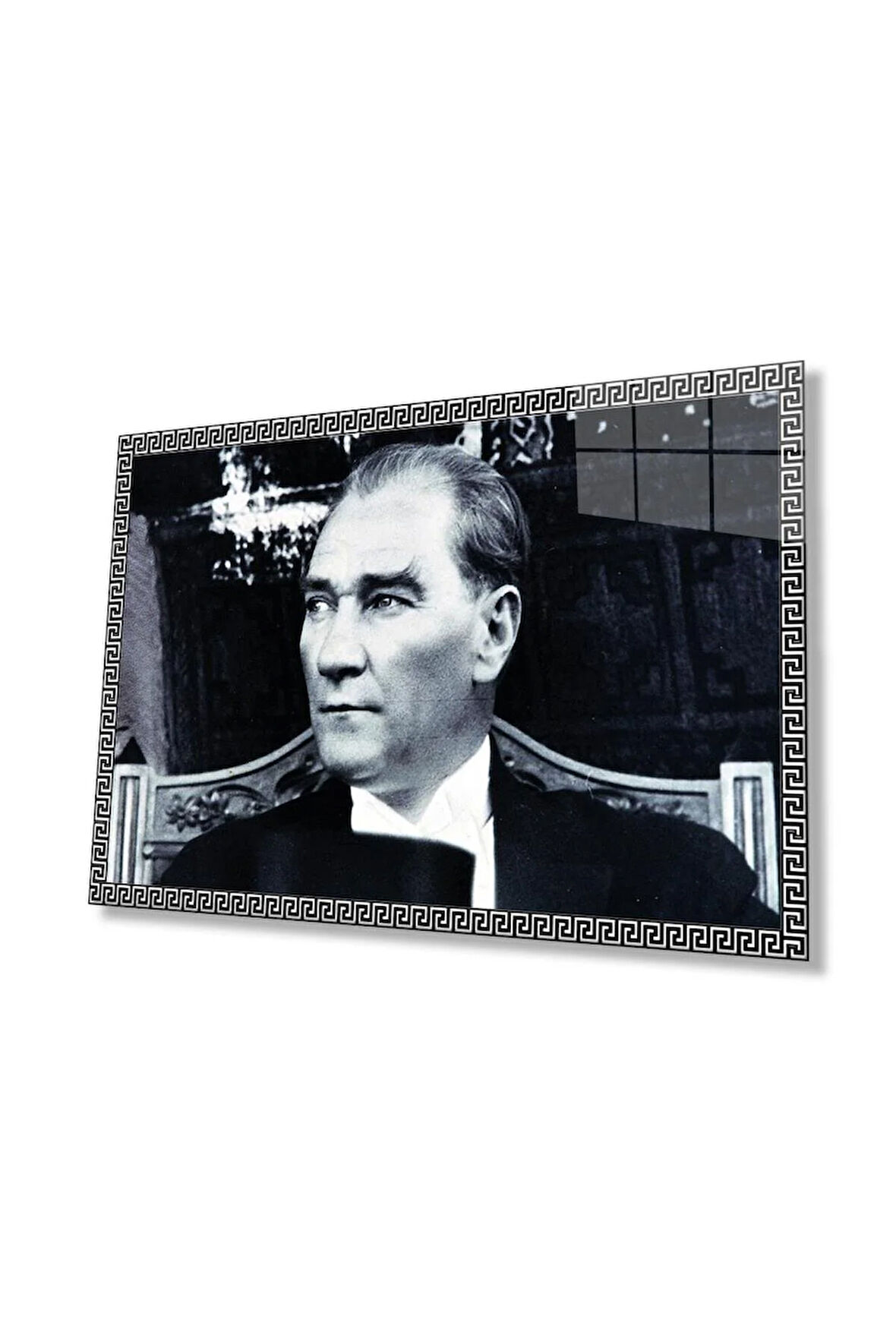 Atatürk Cam Tablo 4mm Dayanıklı Temperli Cam, Atatürk Glass Wall Art
